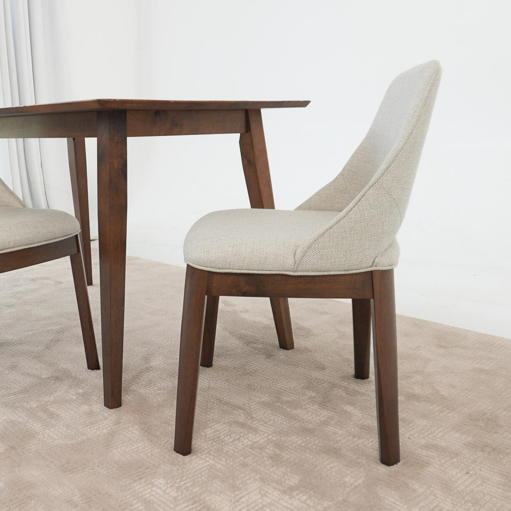 Dayton Dining Beige Linen Chair Set Of 2 - MidinMod