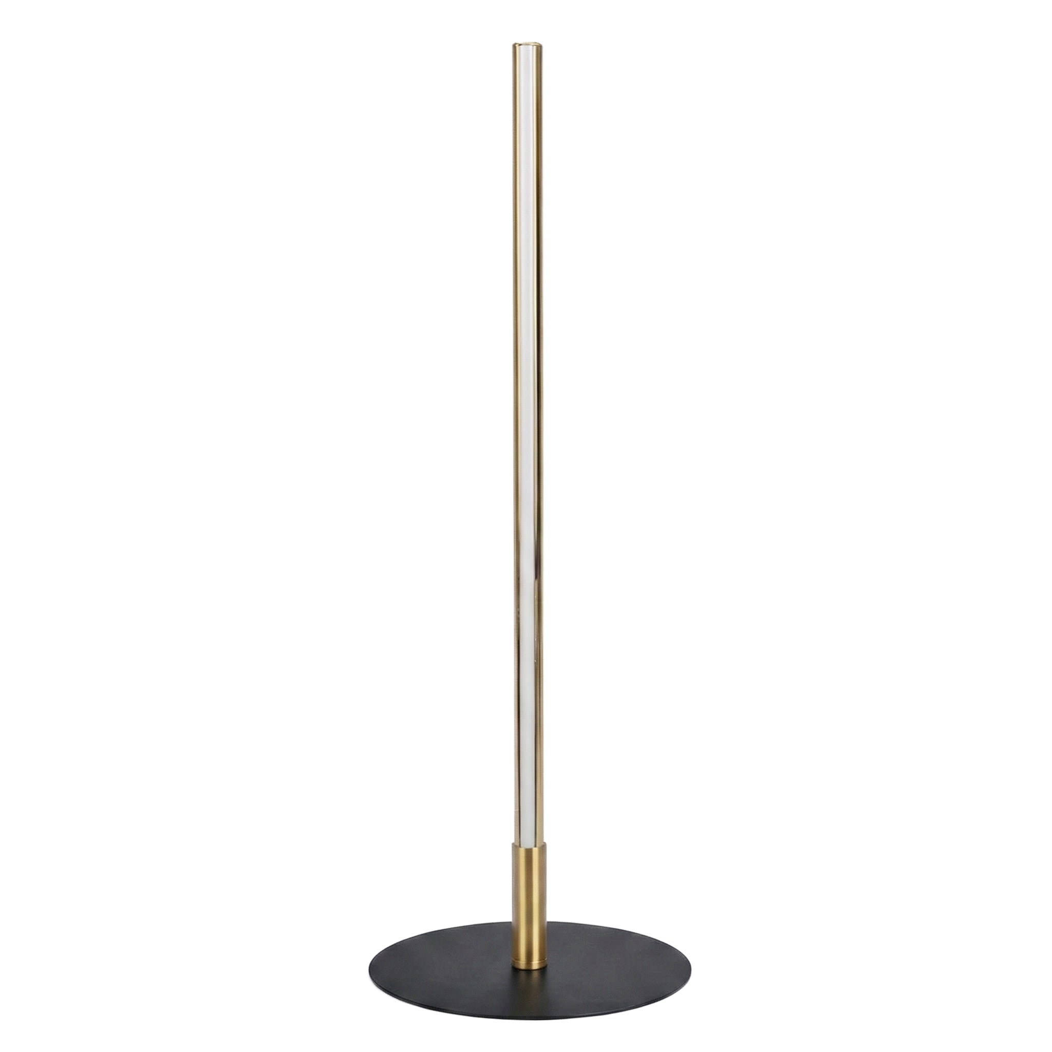 Dimond LED Table Lamp | Sleek Black with Round Metal Base | MidinMod