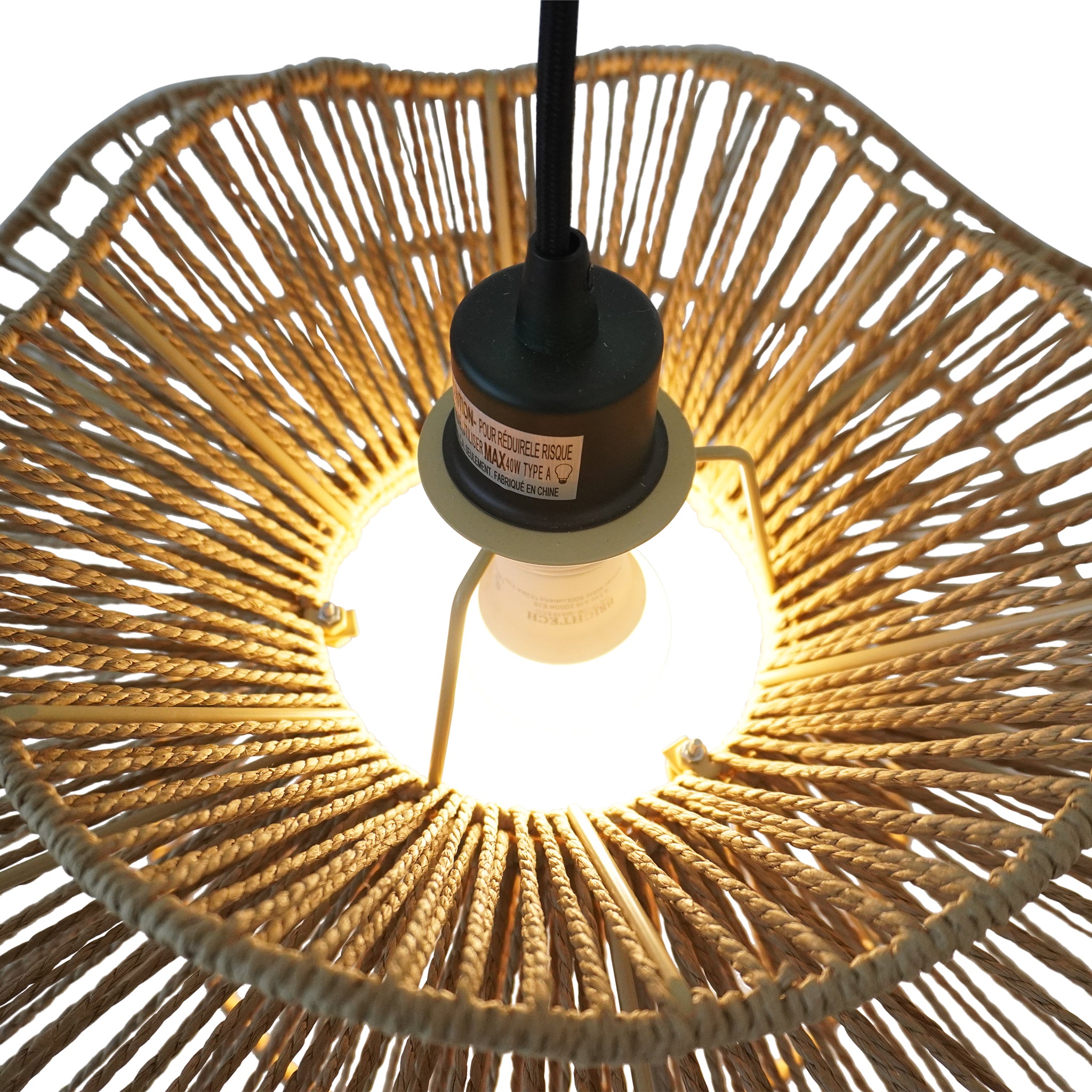 Electra Black - Natural Pendant Lamp