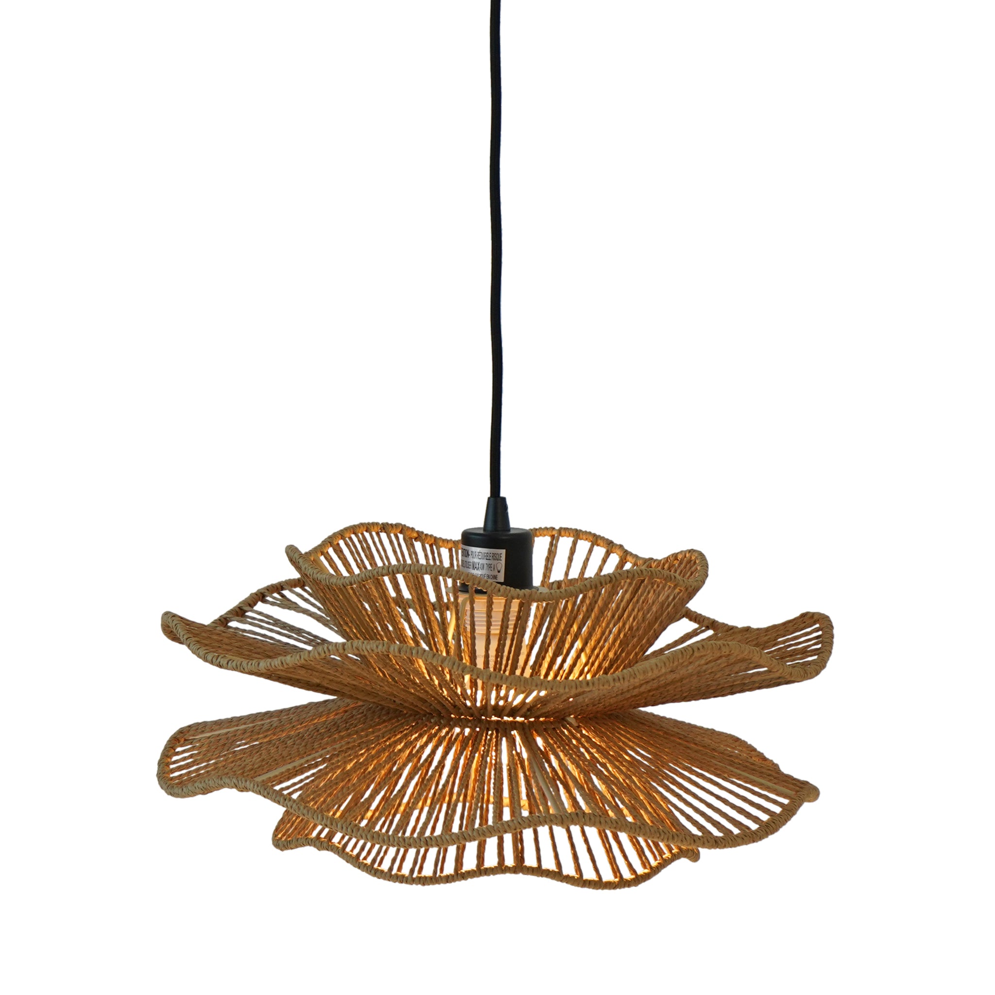 Electra Black - Natural Pendant Lamp