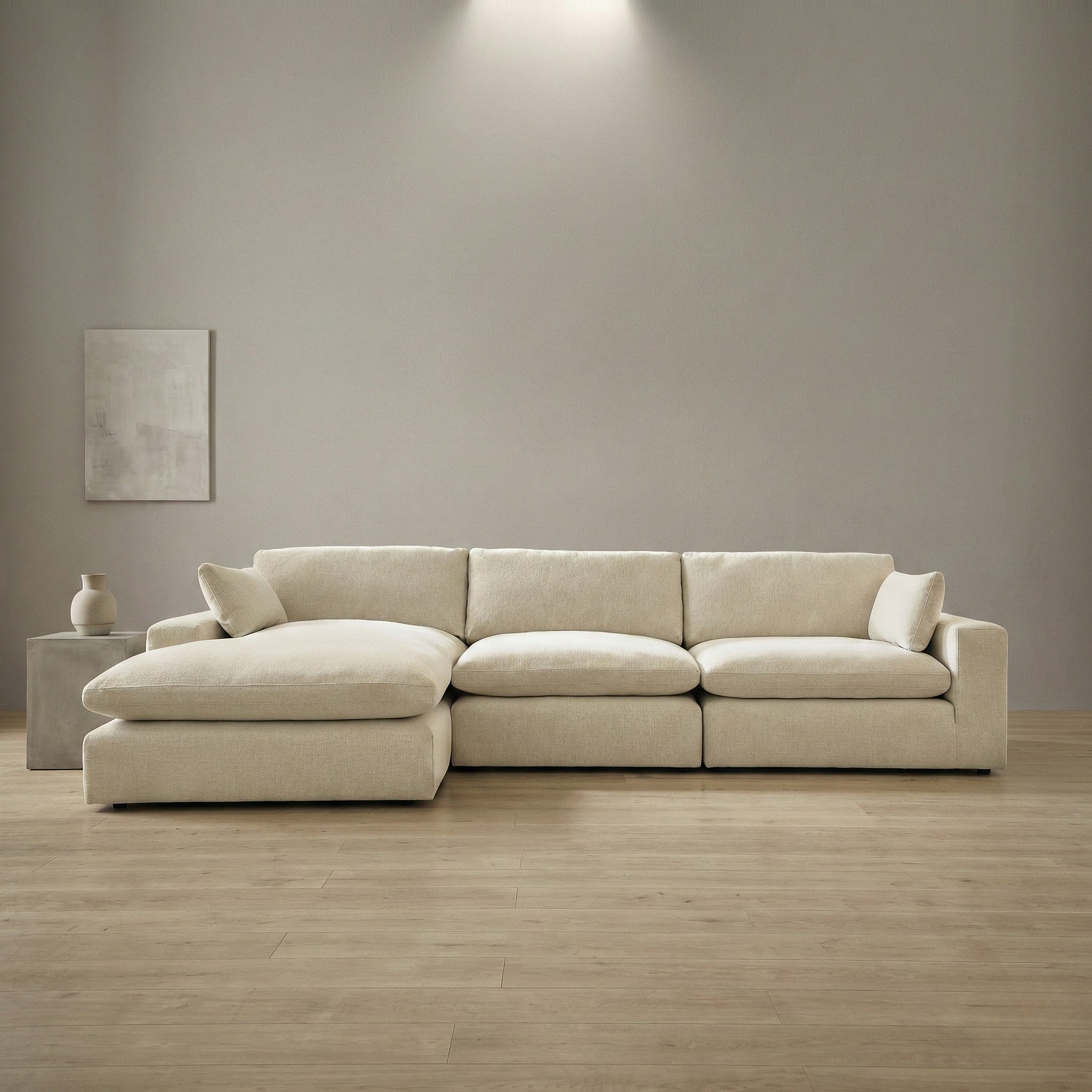 Elyza 3-Piece Modular Sectional with Chaise & Feather Fill | MidinMod