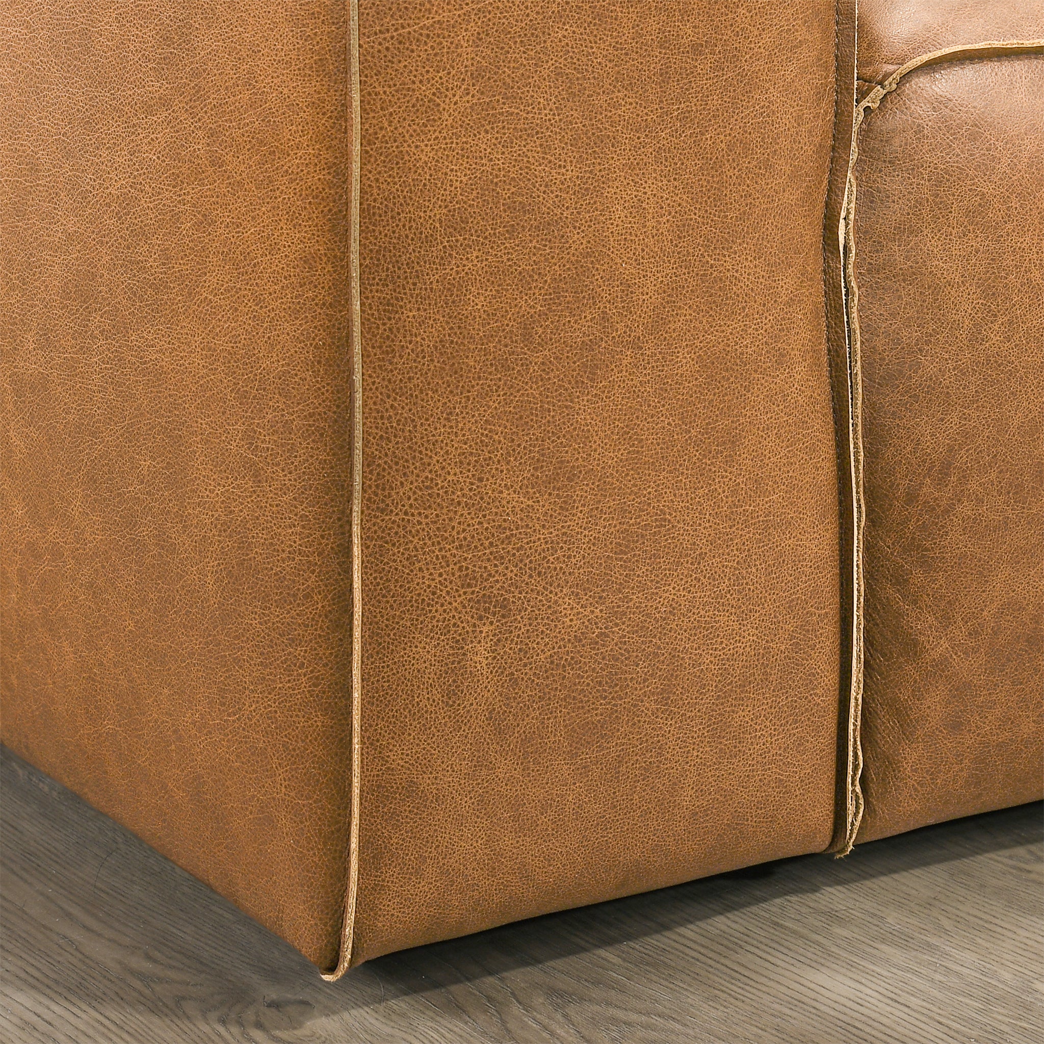 Emerson Tan Leather Sofa - MidinMod
