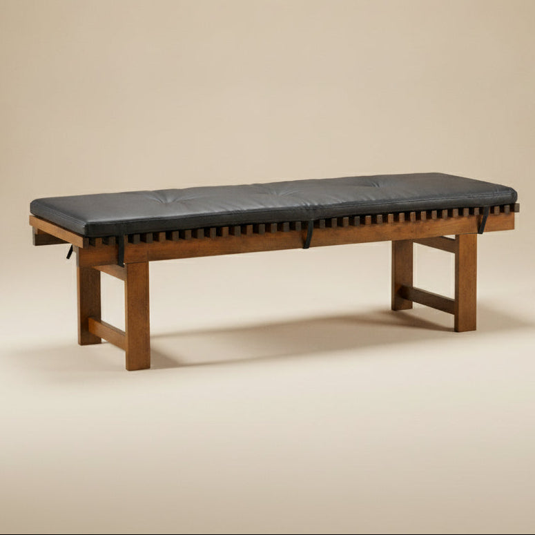 Evans Mid-Century Modern Vegan Leather Bench | Tufted Modern Seating | MidinMod