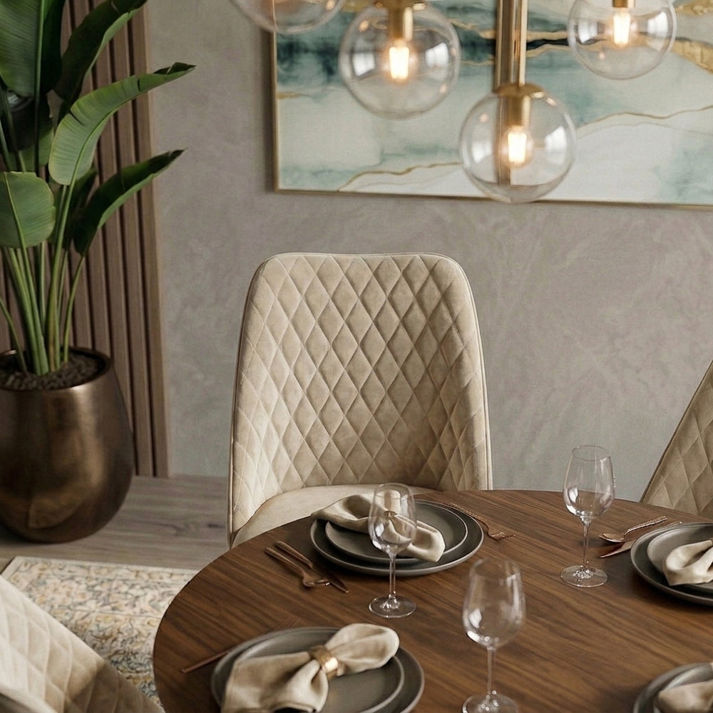 Evette Mid-Century Modern Velvet Dining Chairs | Set of 2 | MidinMod