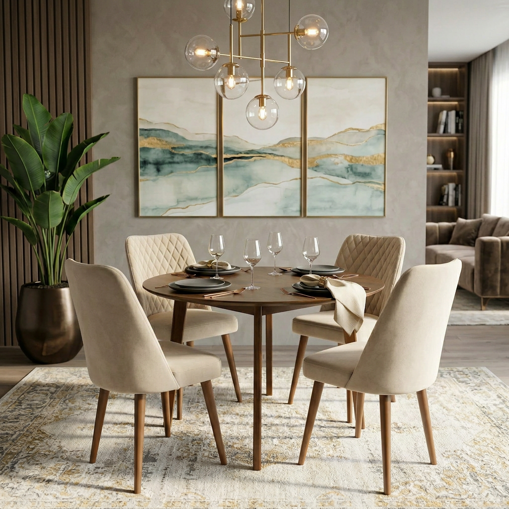 Evette Mid-Century Modern Velvet Dining Chairs | Set of 2 | MidinMod