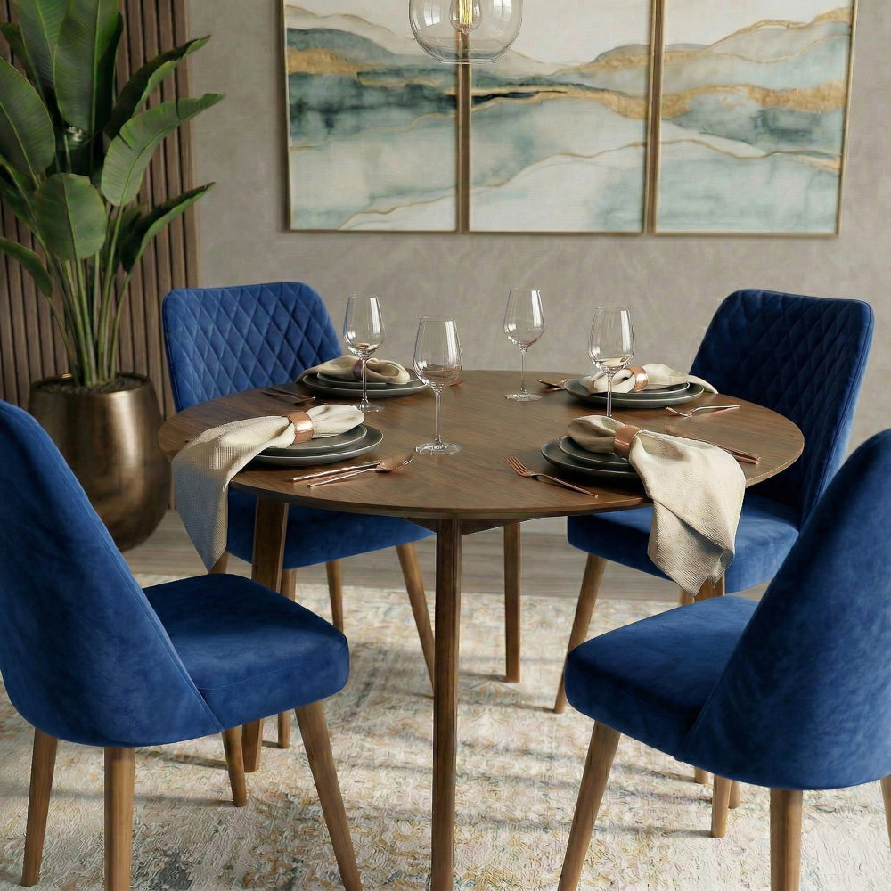 Evette Mid-Century Modern Velvet Dining Chairs | Set of 2 | MidinMod