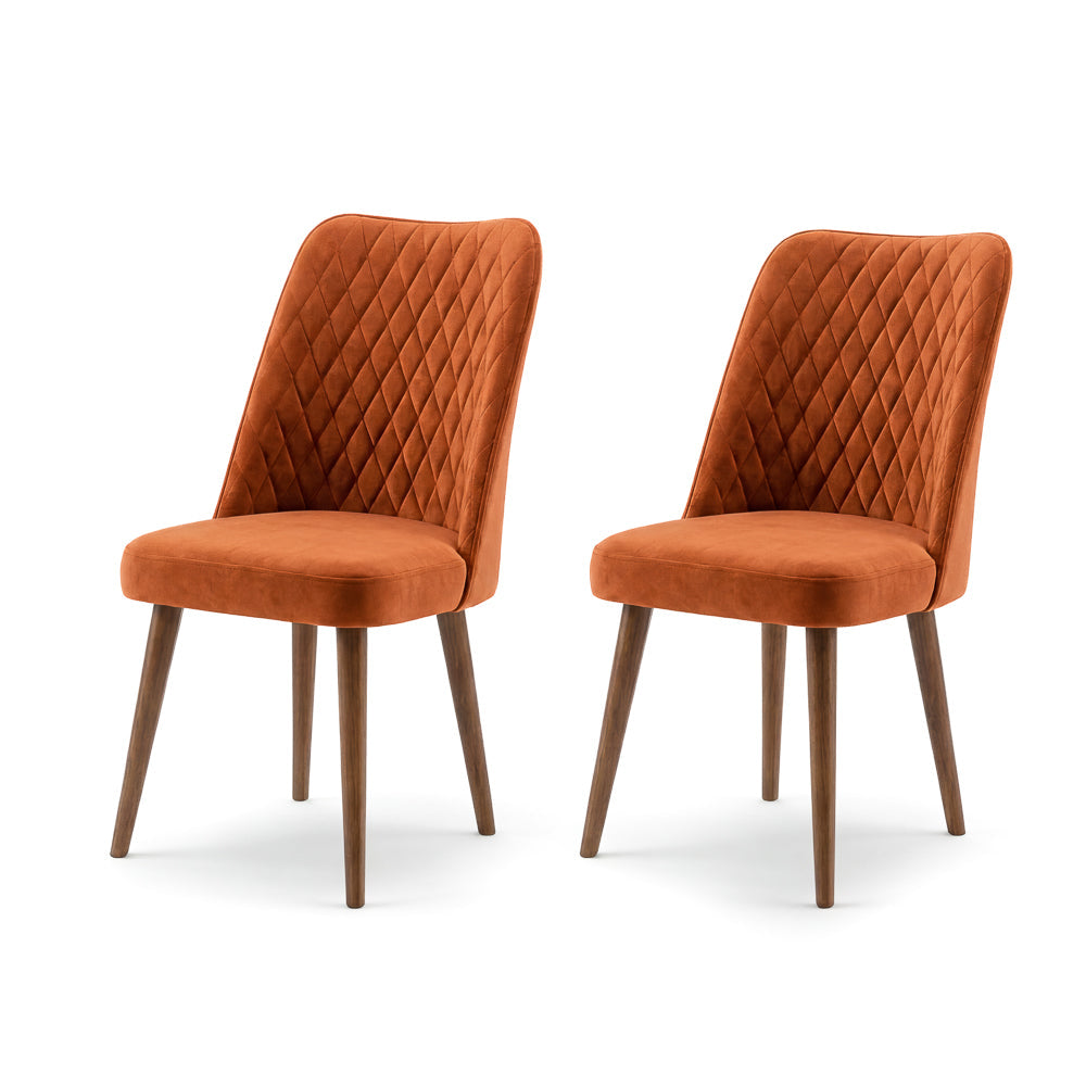 Evette Mid-Century Modern Velvet Dining Chairs | Set of 2 | MidinMod