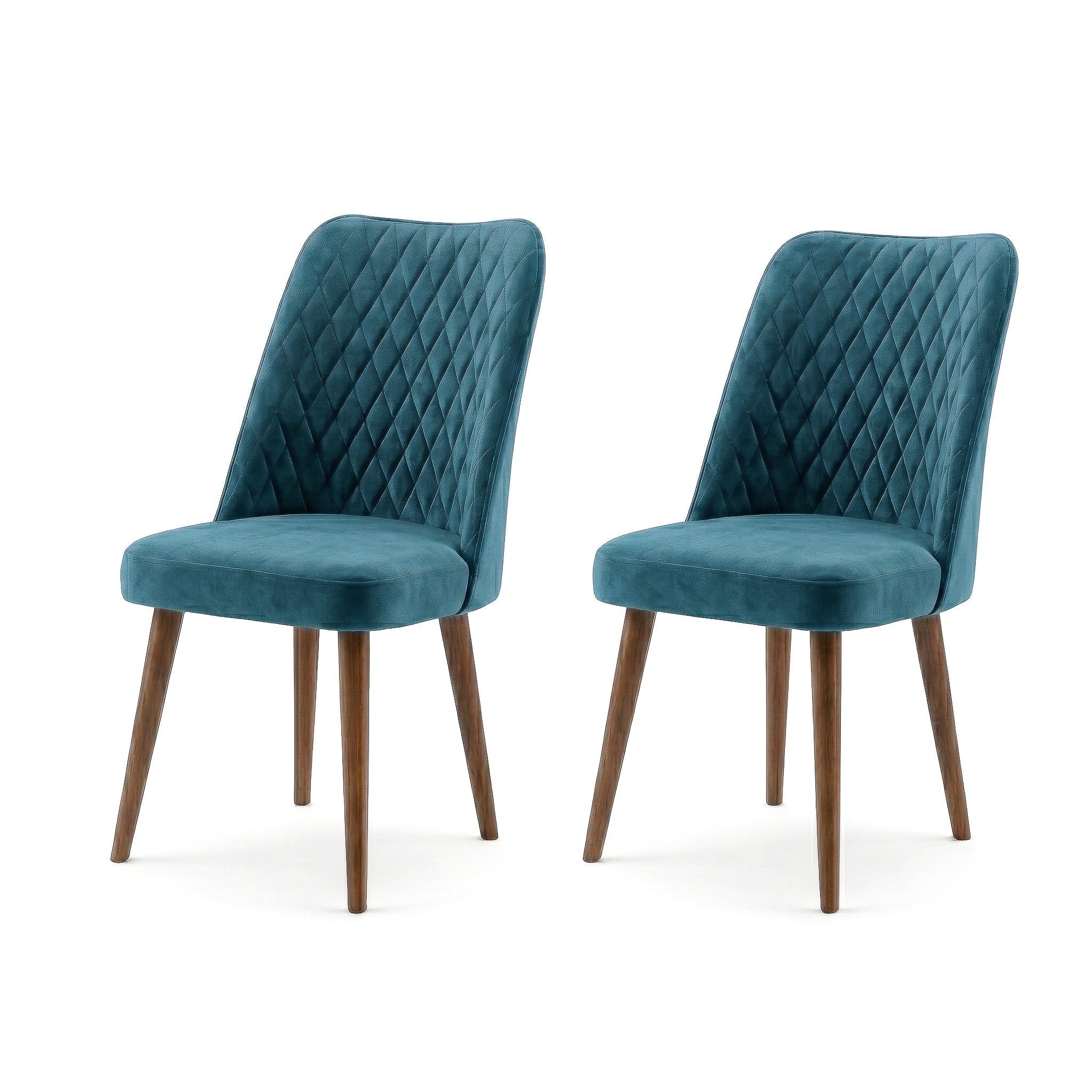 Evette Mid-Century Modern Velvet Dining Chairs | Set of 2 | MidinMod