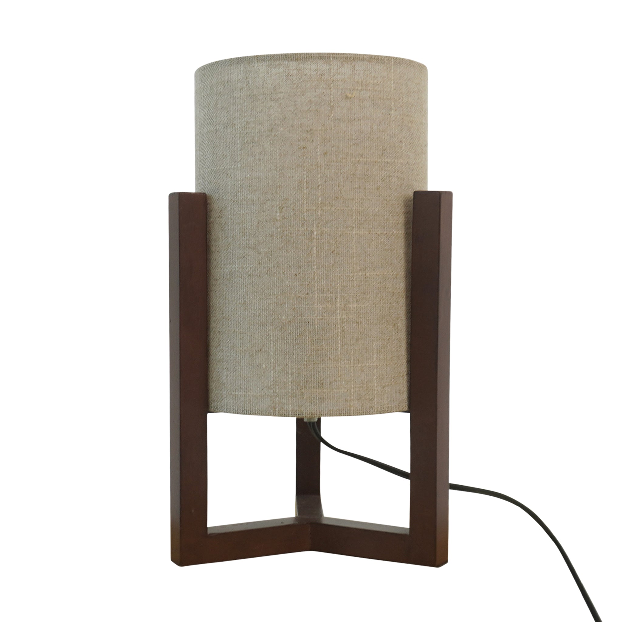 Flash Gold Clear Glass Table Lamp With Grey Shade
