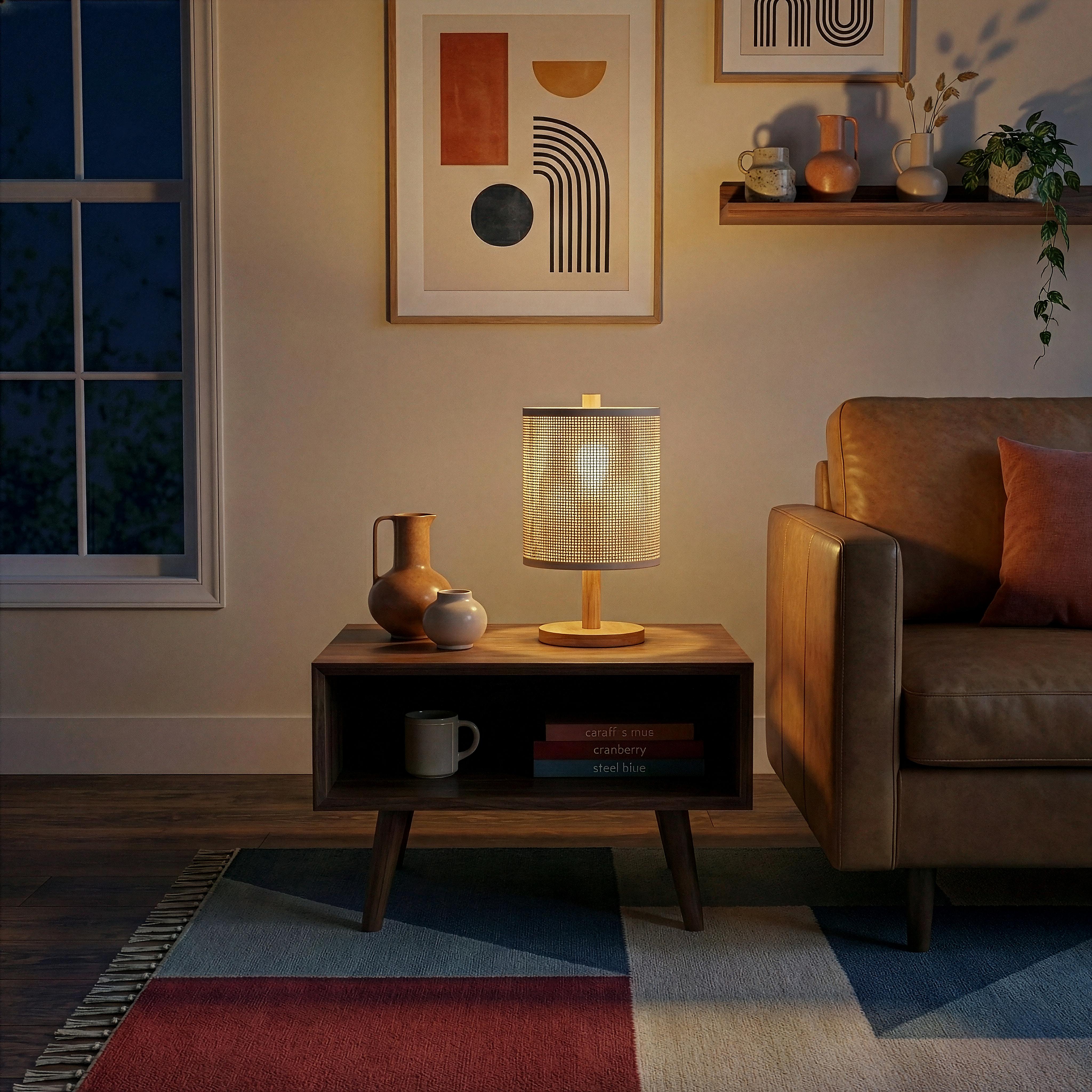 Flicker Table Lamp in Natural Oak | MidinMod