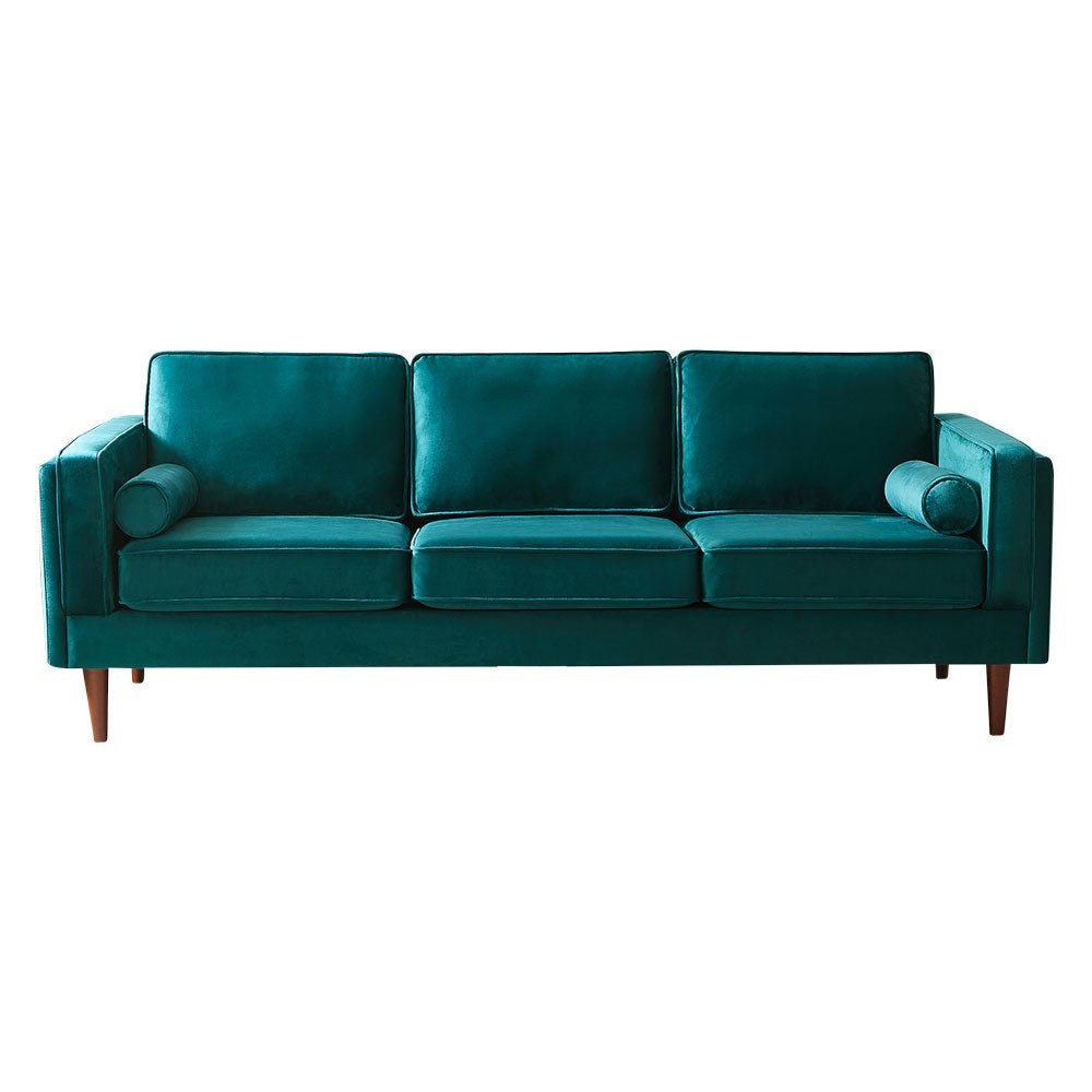 Fordham Teal Velvet Sofa - MidinMod