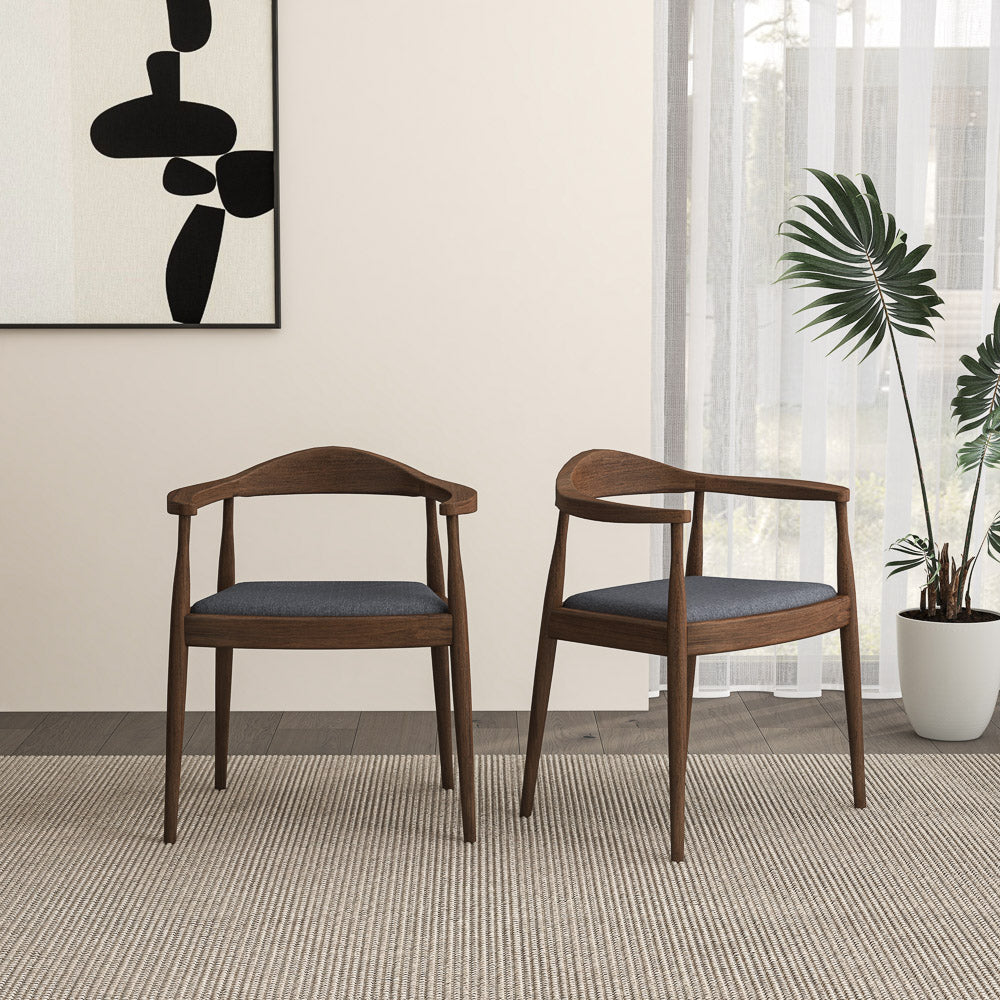 Freya Dining Chair Gray Fabric - MidinMod