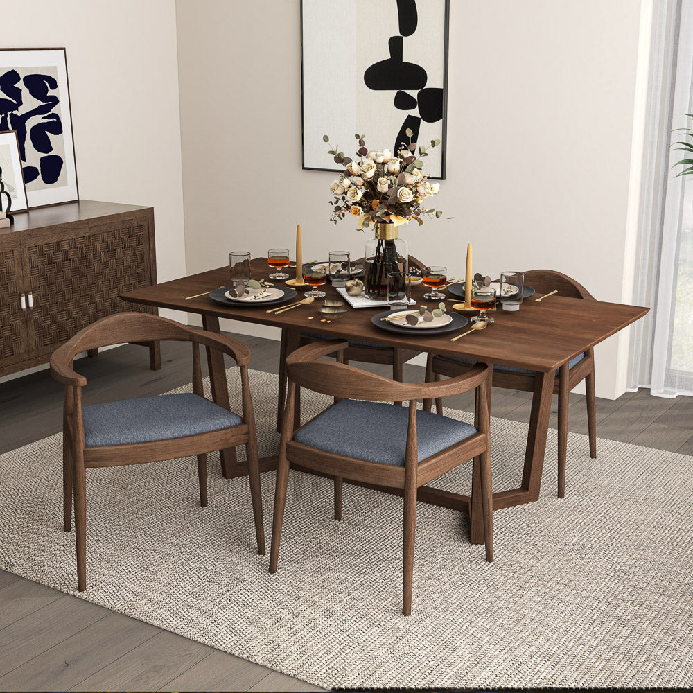 Freya Dining Chair Gray Fabric - MidinMod