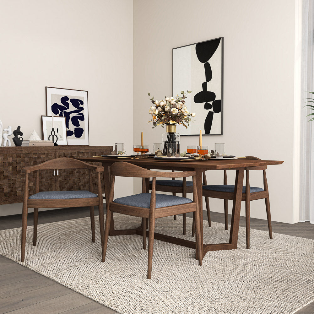 Freya Dining Chair Gray Fabric - MidinMod