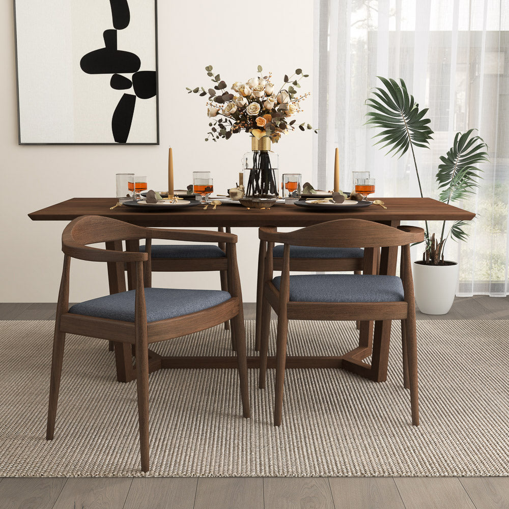 Freya Dining Chair Gray Fabric - MidinMod