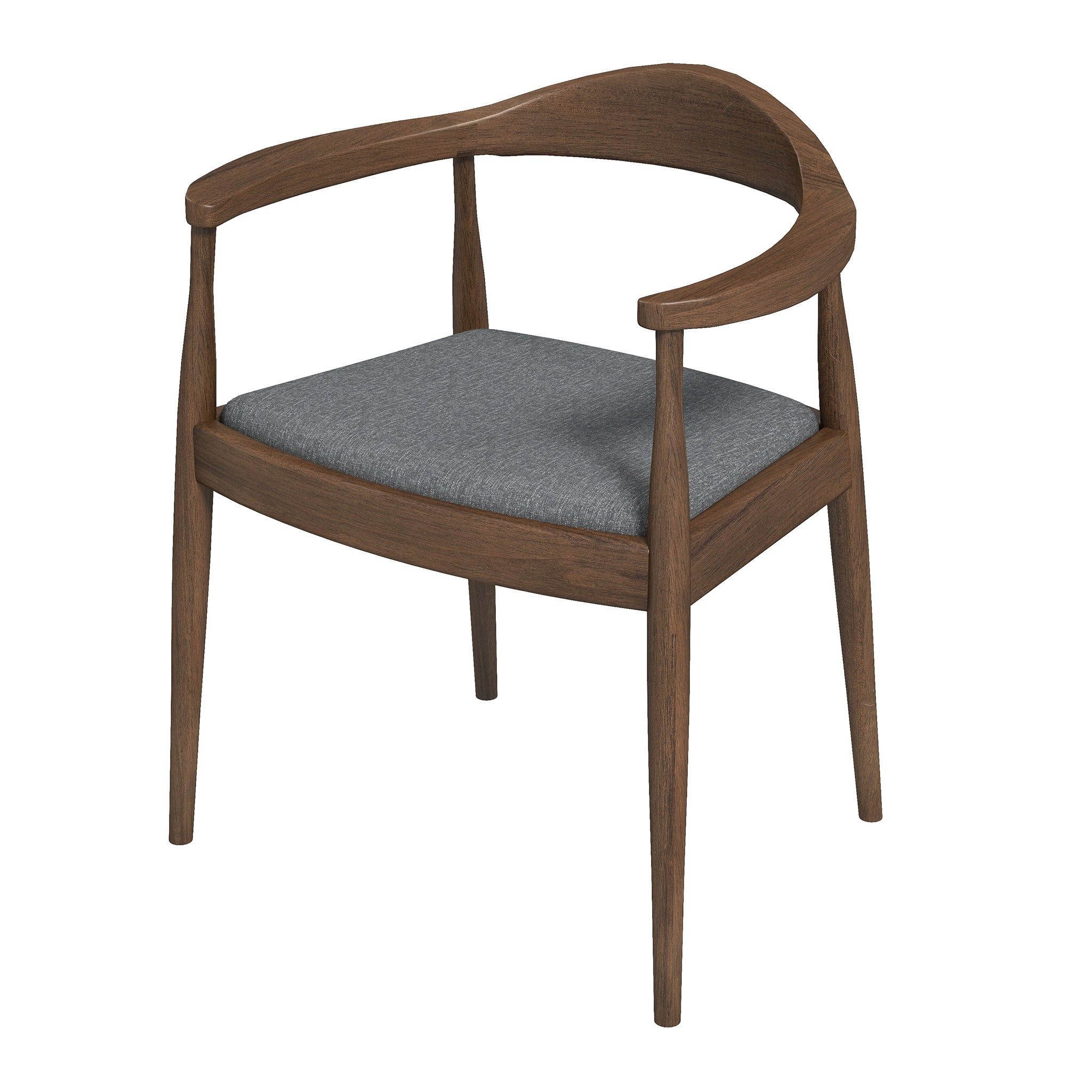 Freya Scandinavian-Style Grey Fabric Dining Chair | MidinMod