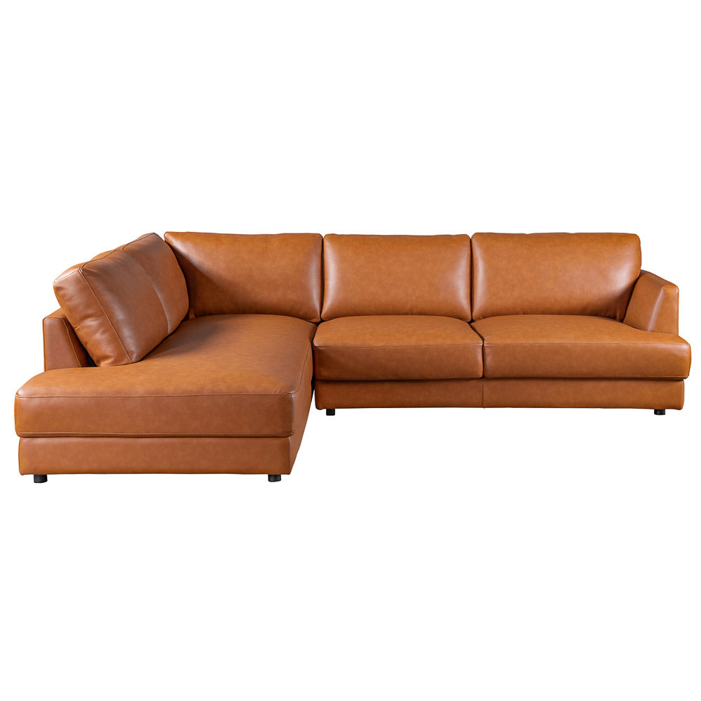 Glendale Leather Sectional Sofa - Mid In Mod