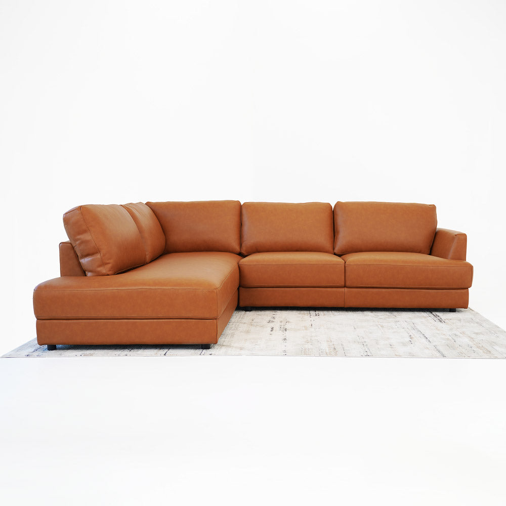 Glendale Leather Sectional Sofa - Mid In Mod
