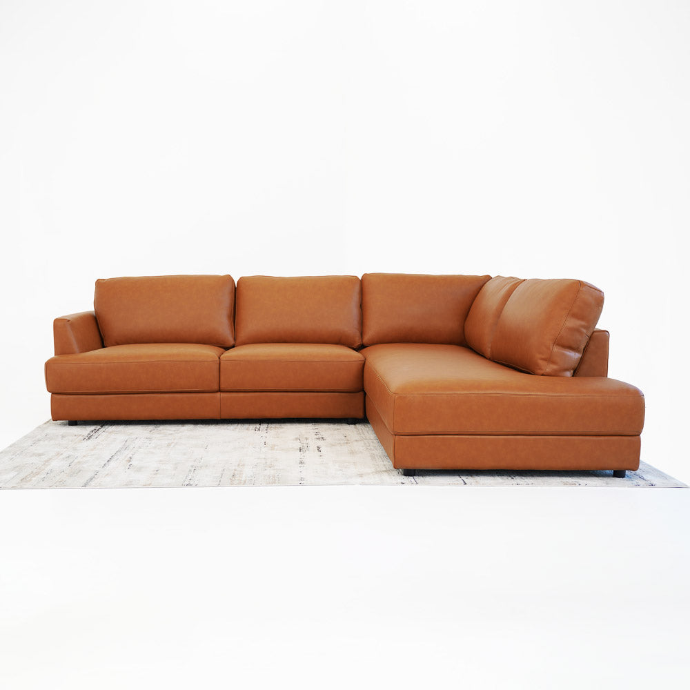 Glendale Leather Sectional Sofa - Mid In Mod