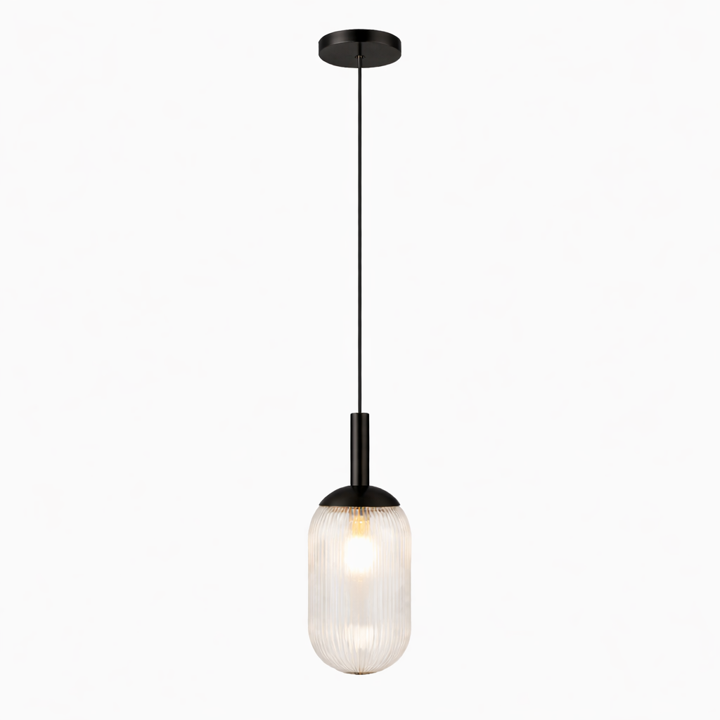 Glint Pendant Lamp Black-Clear
