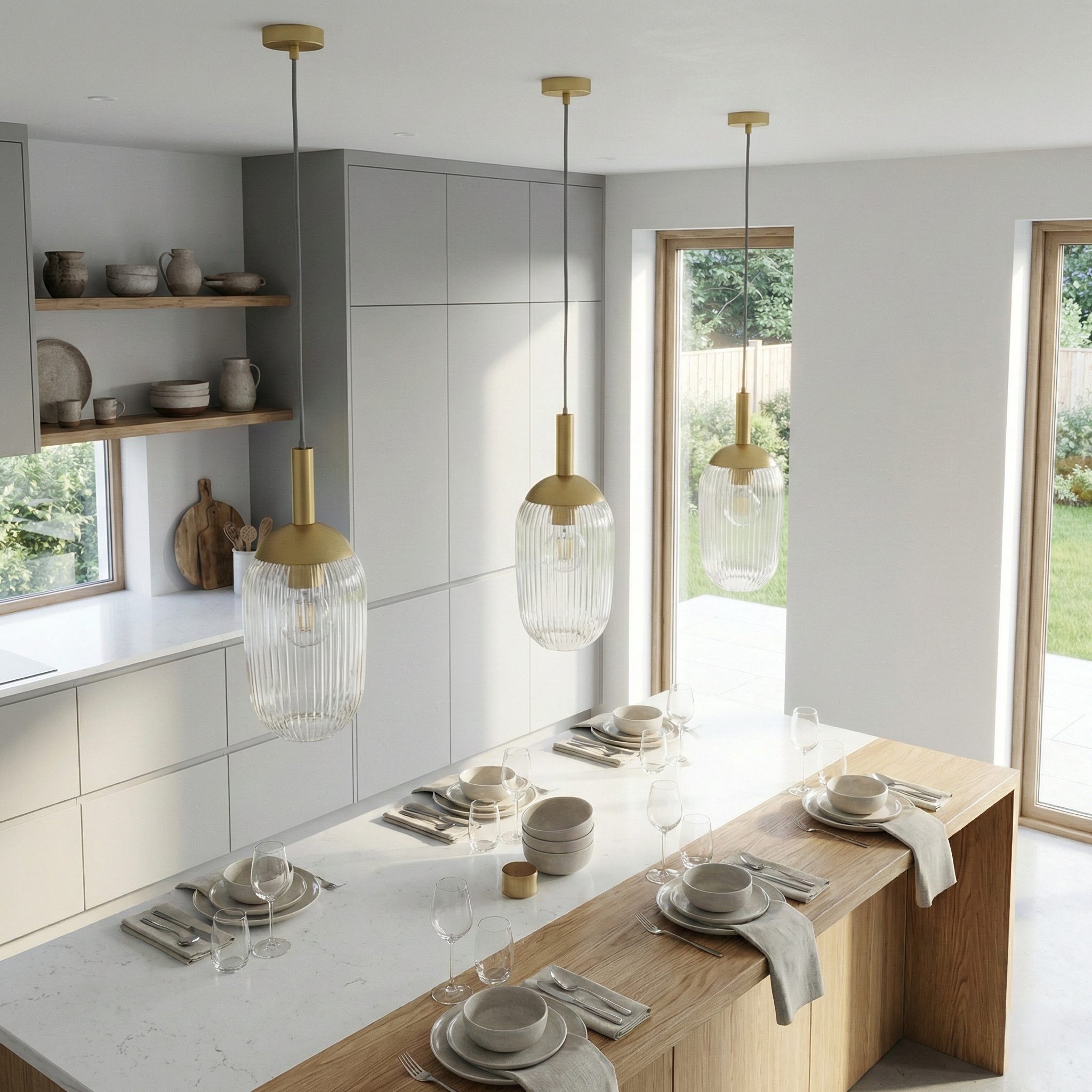 Halo Pendant Lamp - Gold - Clear | MidinMod