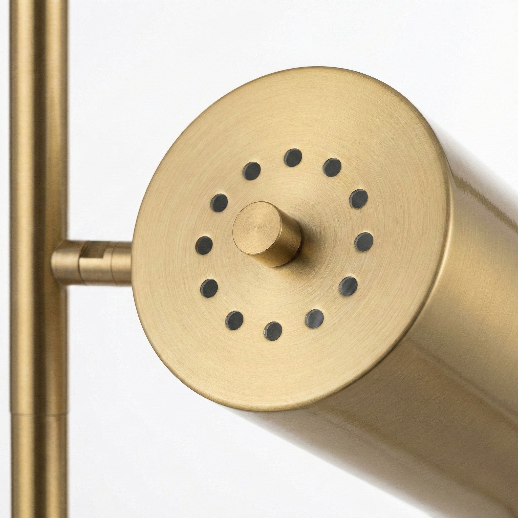 Harmony Brassed Gold Floor Lamp with Triple Spots and Rotary Switch | MidinMod