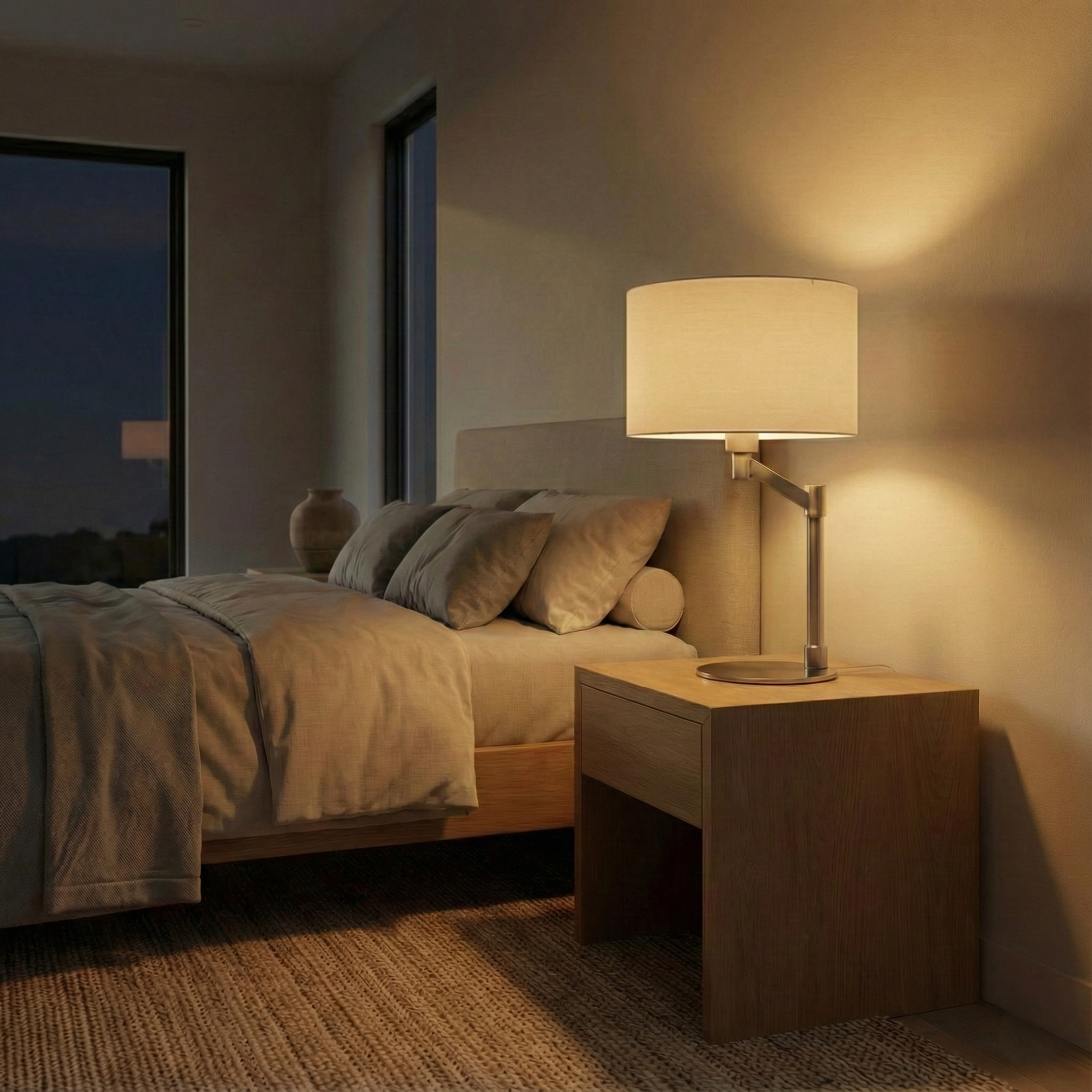 Horizon Brushed Nickel Table Lamp | MidinMod