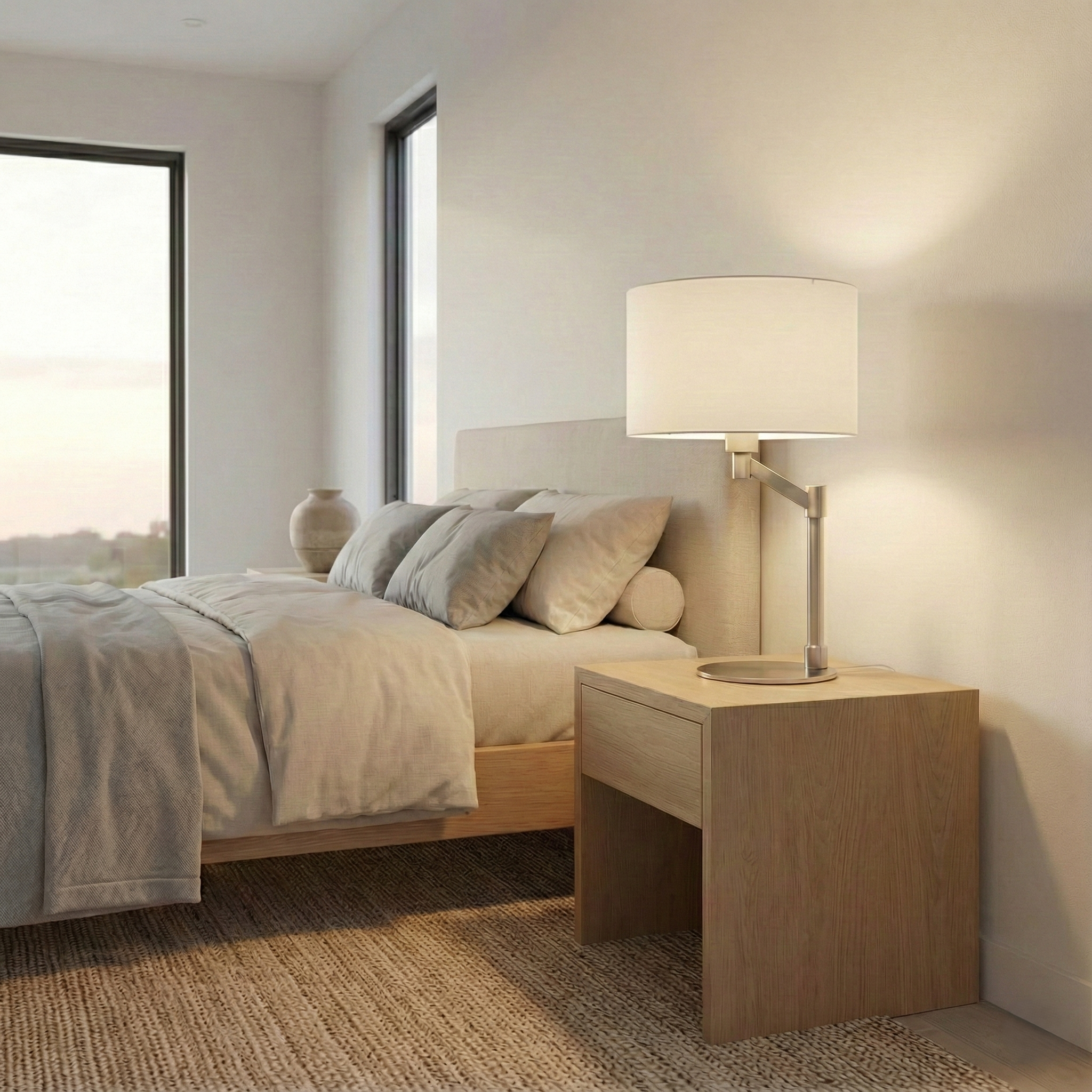 Horizon Brushed Nickel Table Lamp | MidinMod