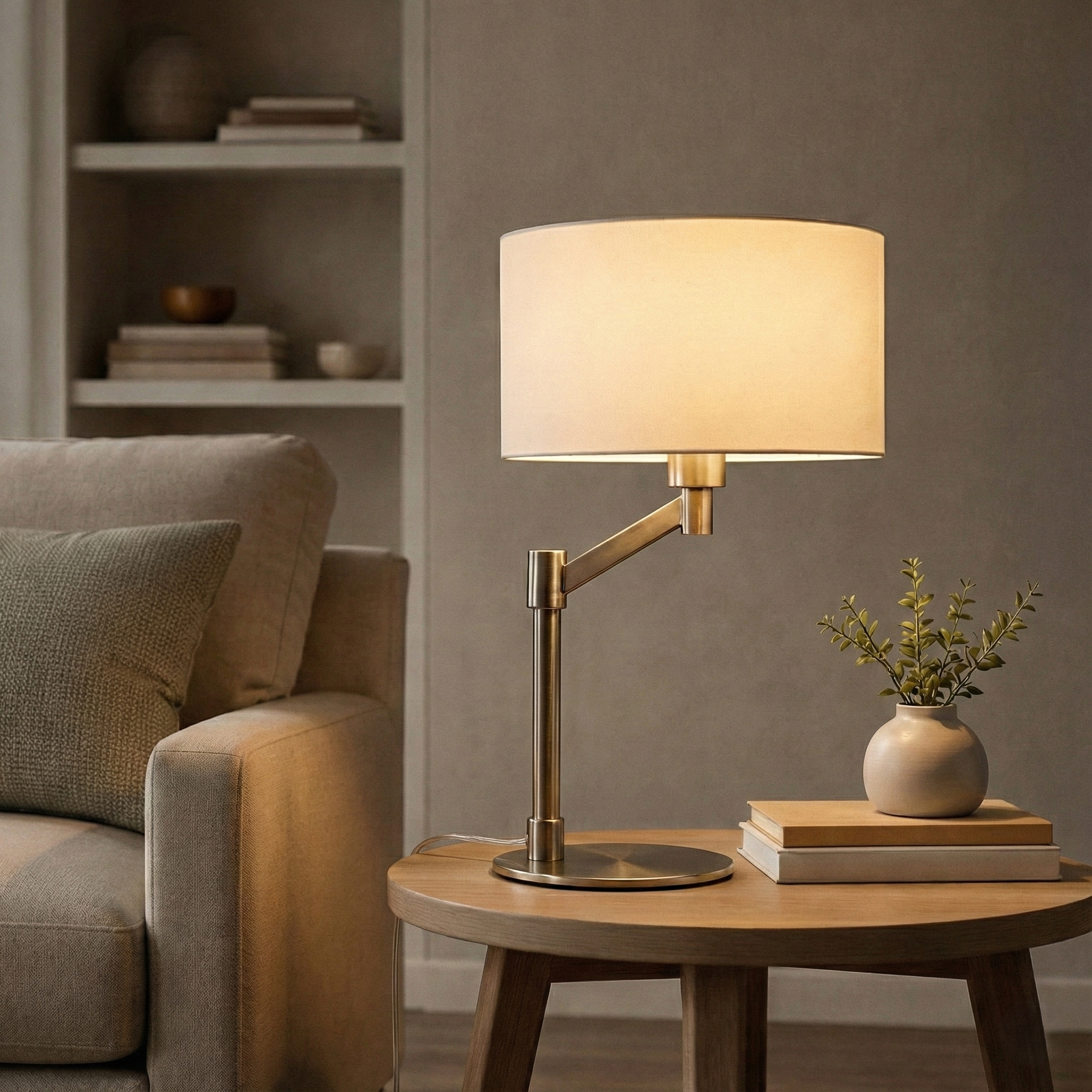 Horizon Brushed Nickel Table Lamp | MidinMod