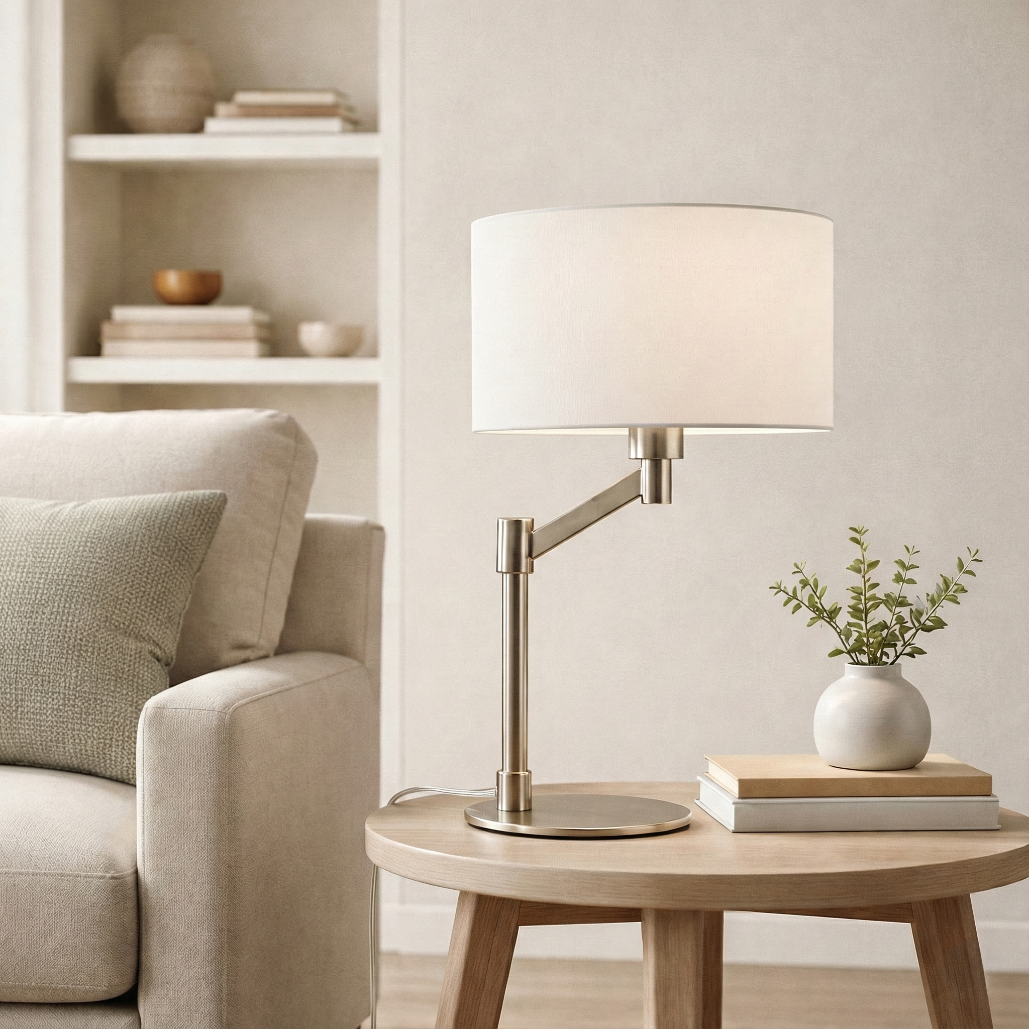 Horizon Brushed Nickel Table Lamp | MidinMod