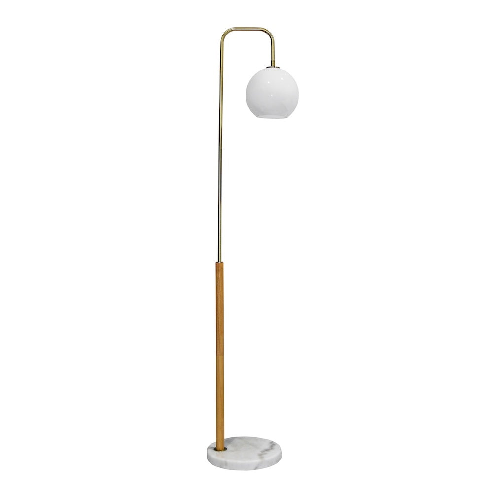 Icarus White Lampshade Floor Lamp - MidinMod