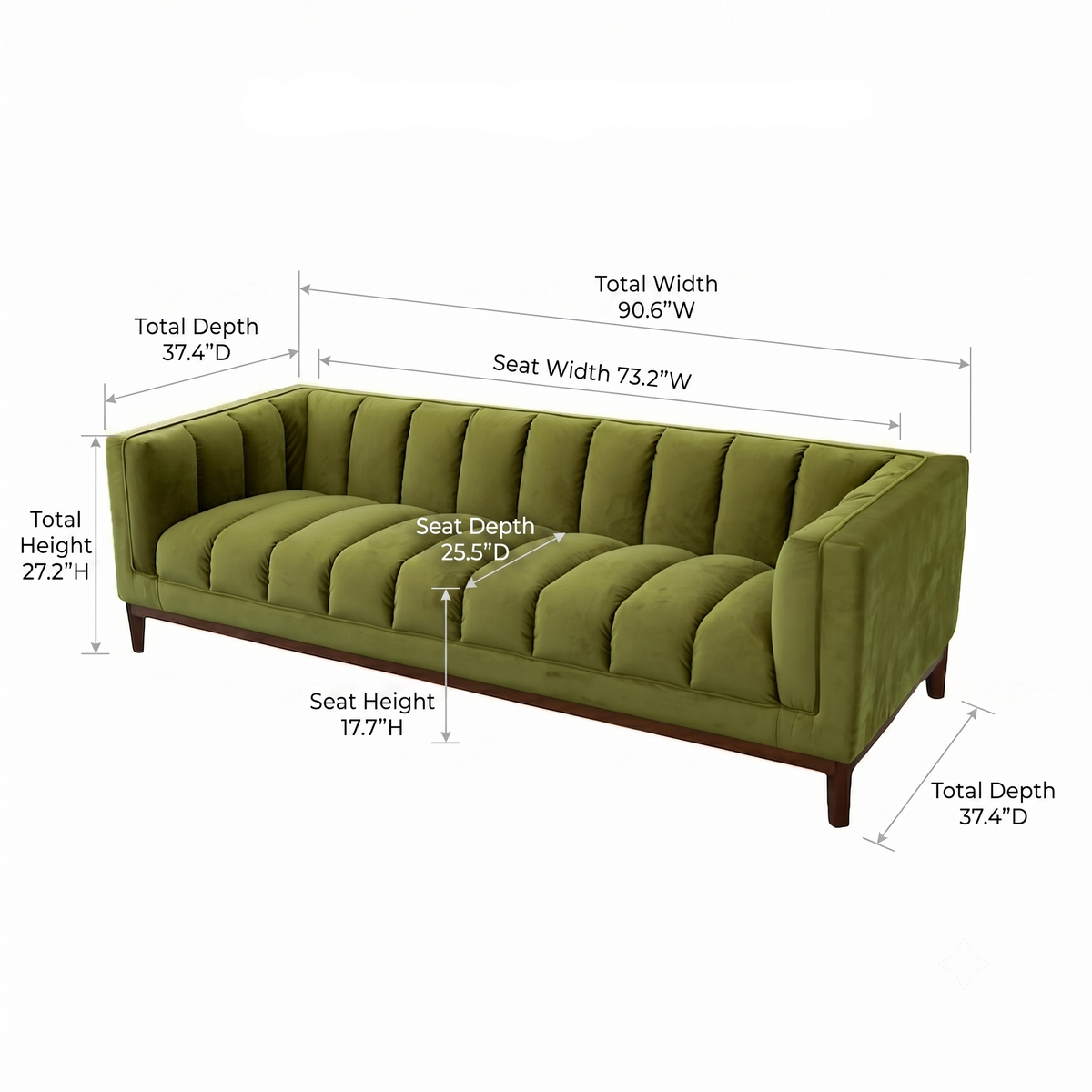 Jersey White Boucle Sofa