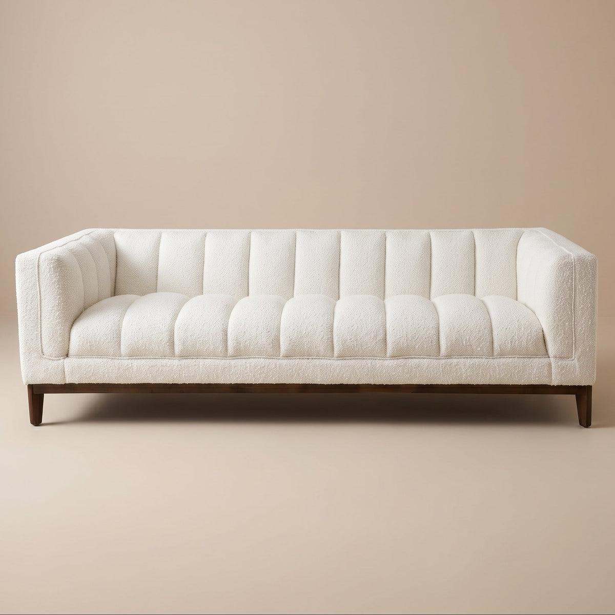 Jersey White Boucle Sofa - MidinMod
