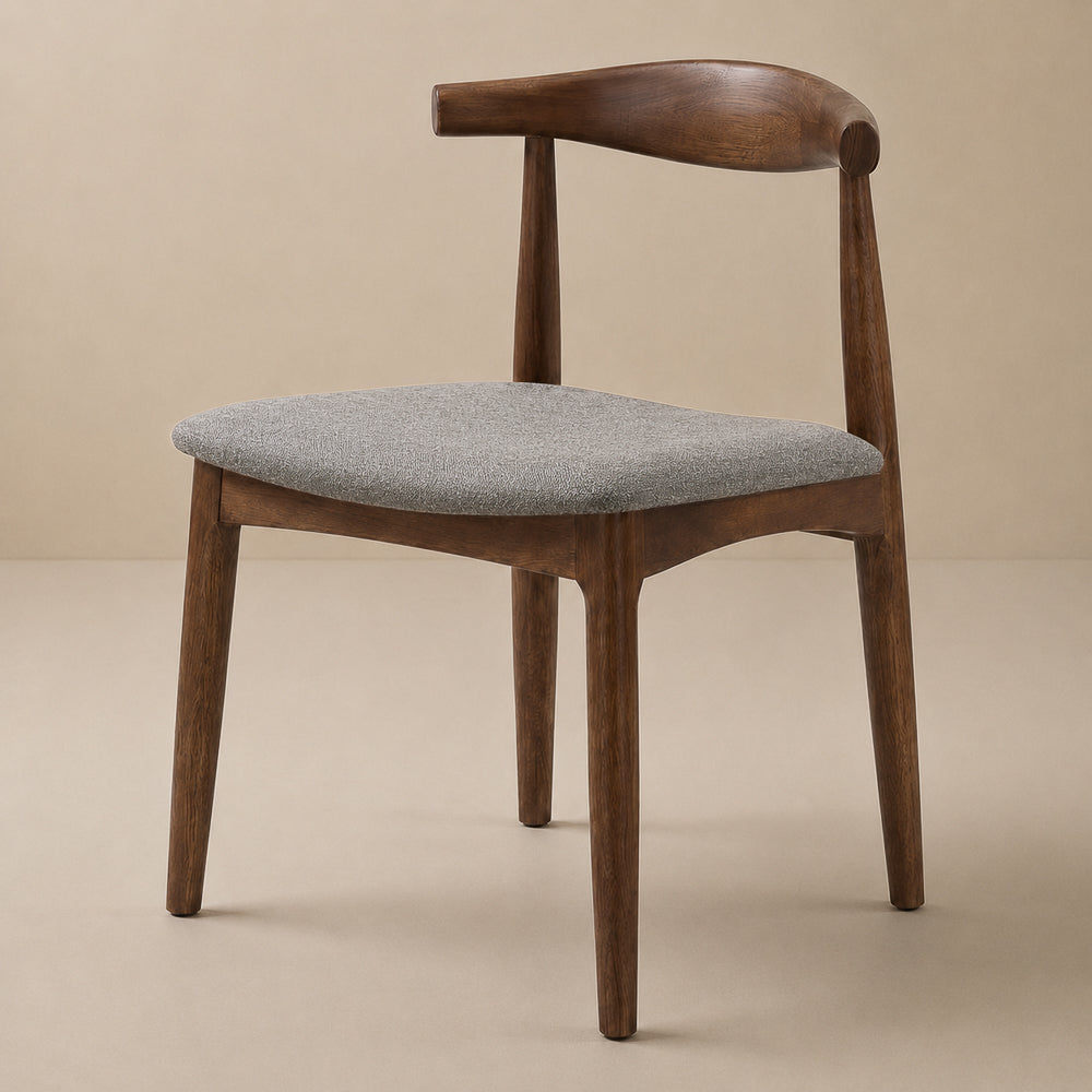 Juliet Grey Fabric Dining Chair Set | Danish-Inspired Mid-Century Design | MidinMod
