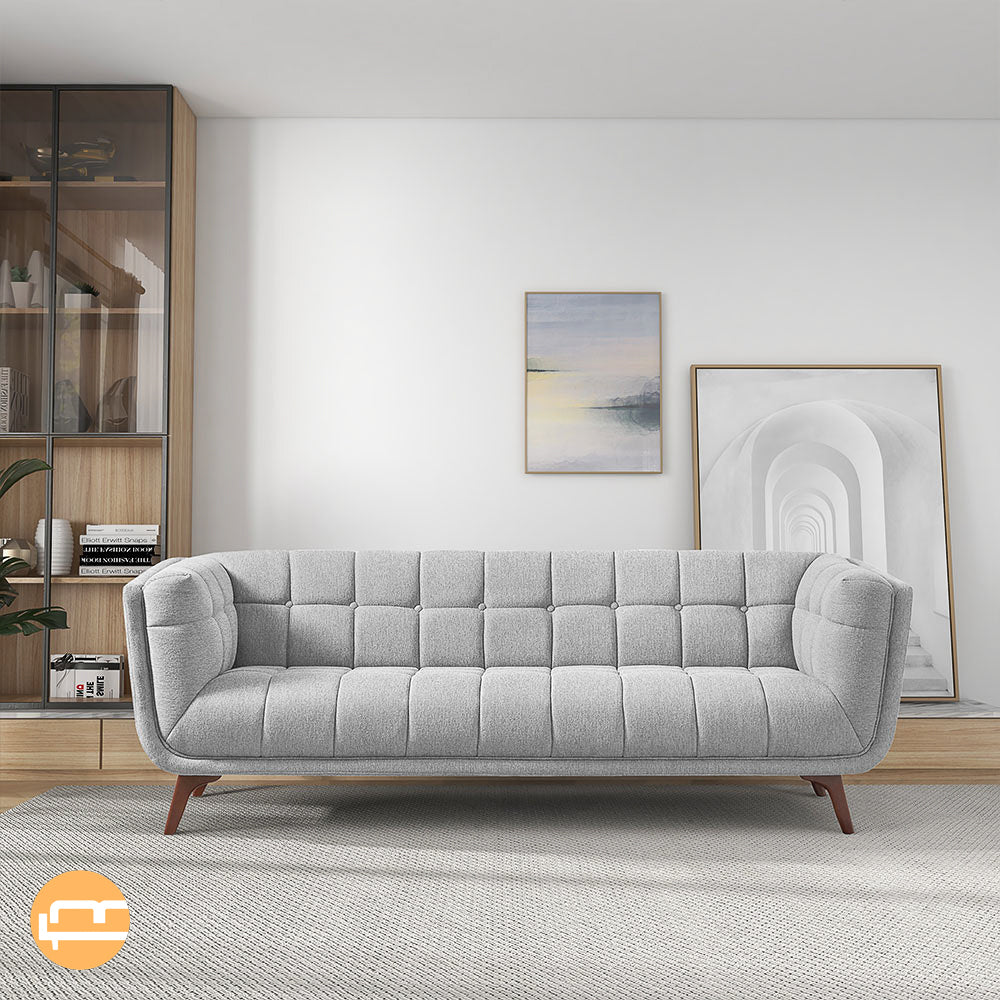 Kano Large Light Gray Fabric Sofa - MidinMod