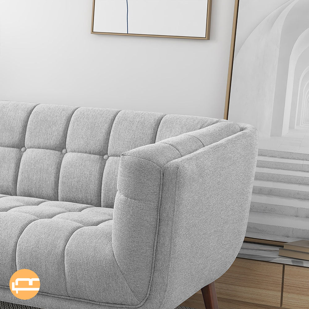 Kano Large Light Gray Fabric Sofa - MidinMod