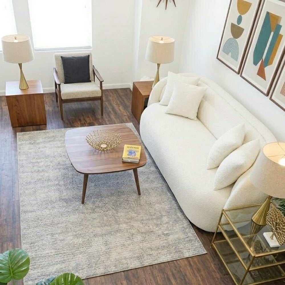 Kare Modern Square Walnut Center Table | Minimalist Symmetry | MidinMod