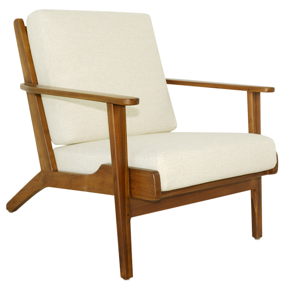 Kyle CreamLinen Lounge Chair - MidinMod