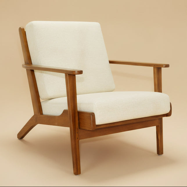 Kyle CreamLinen Lounge Chair - MidinMod