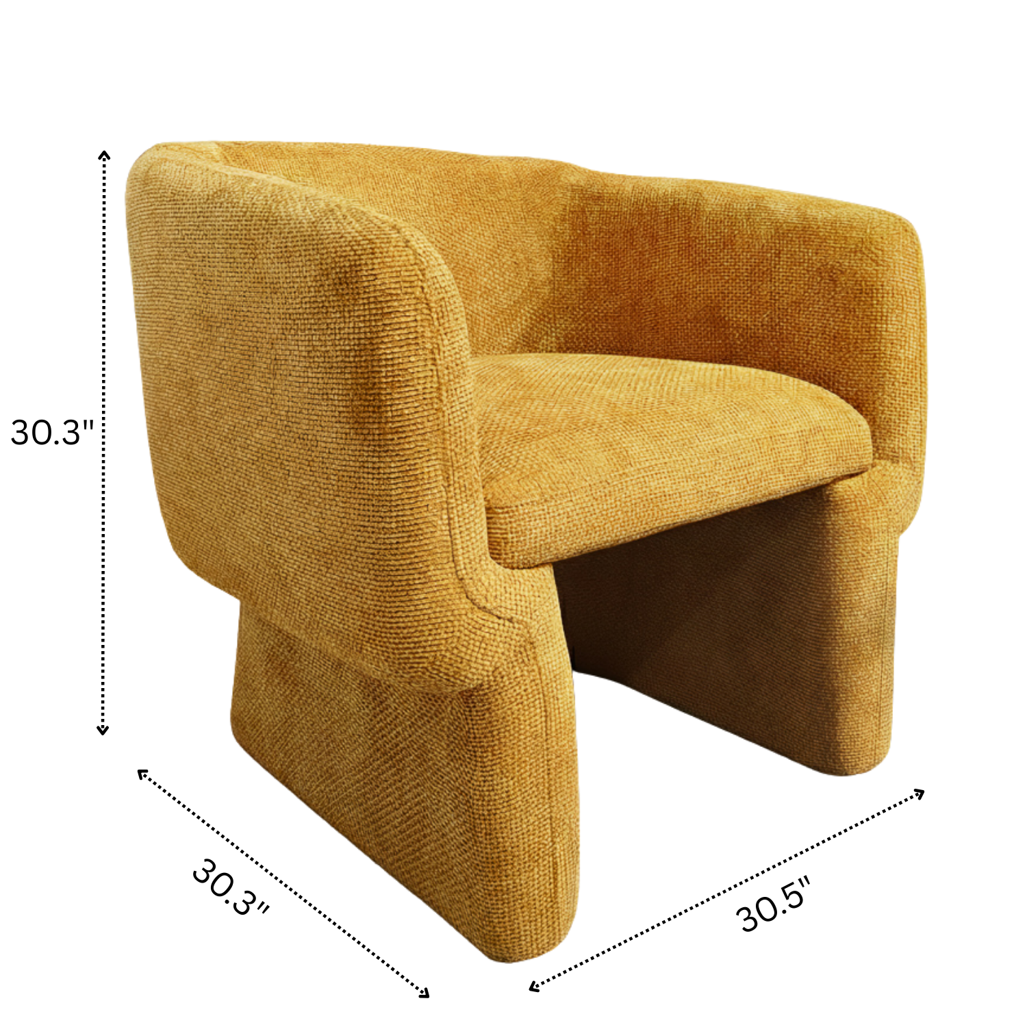 Lancaster Comfort Curve Lounge Chair with Soft Chenille - MidinMod