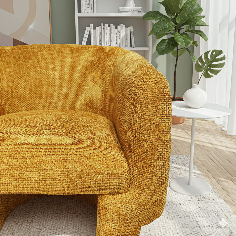 Lancaster Comfort Curve Lounge Chair with Soft Chenille - MidinMod