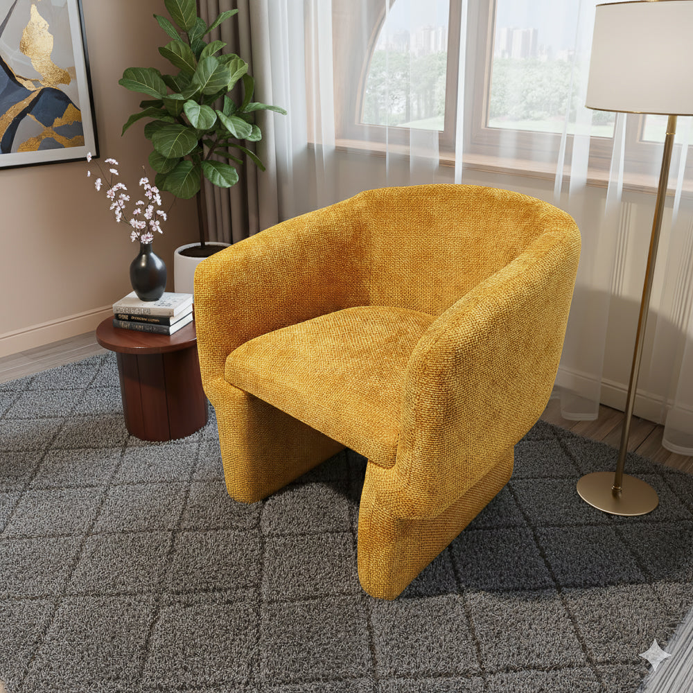 Lancaster Comfort Curve Lounge Chair with Soft Chenille - MidinMod