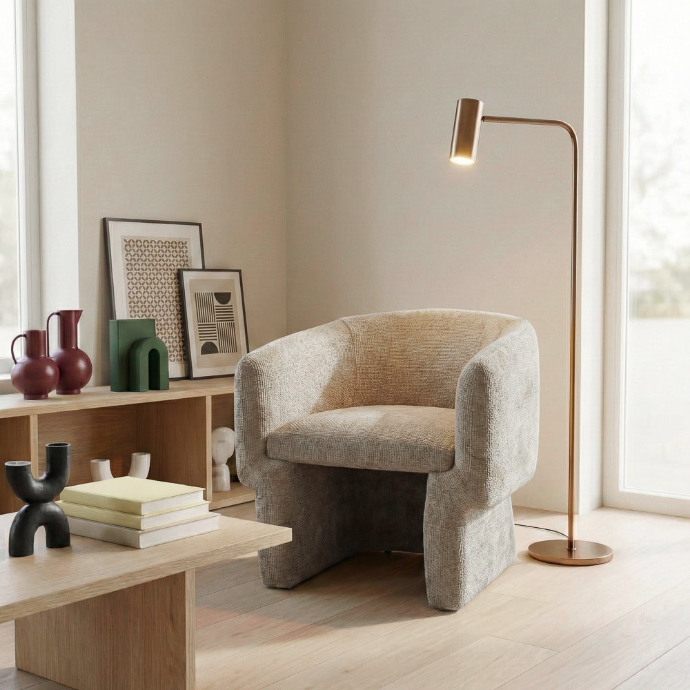 Lancaster Comfort Curve Lounge Chair with Soft Chenille - MidinMod