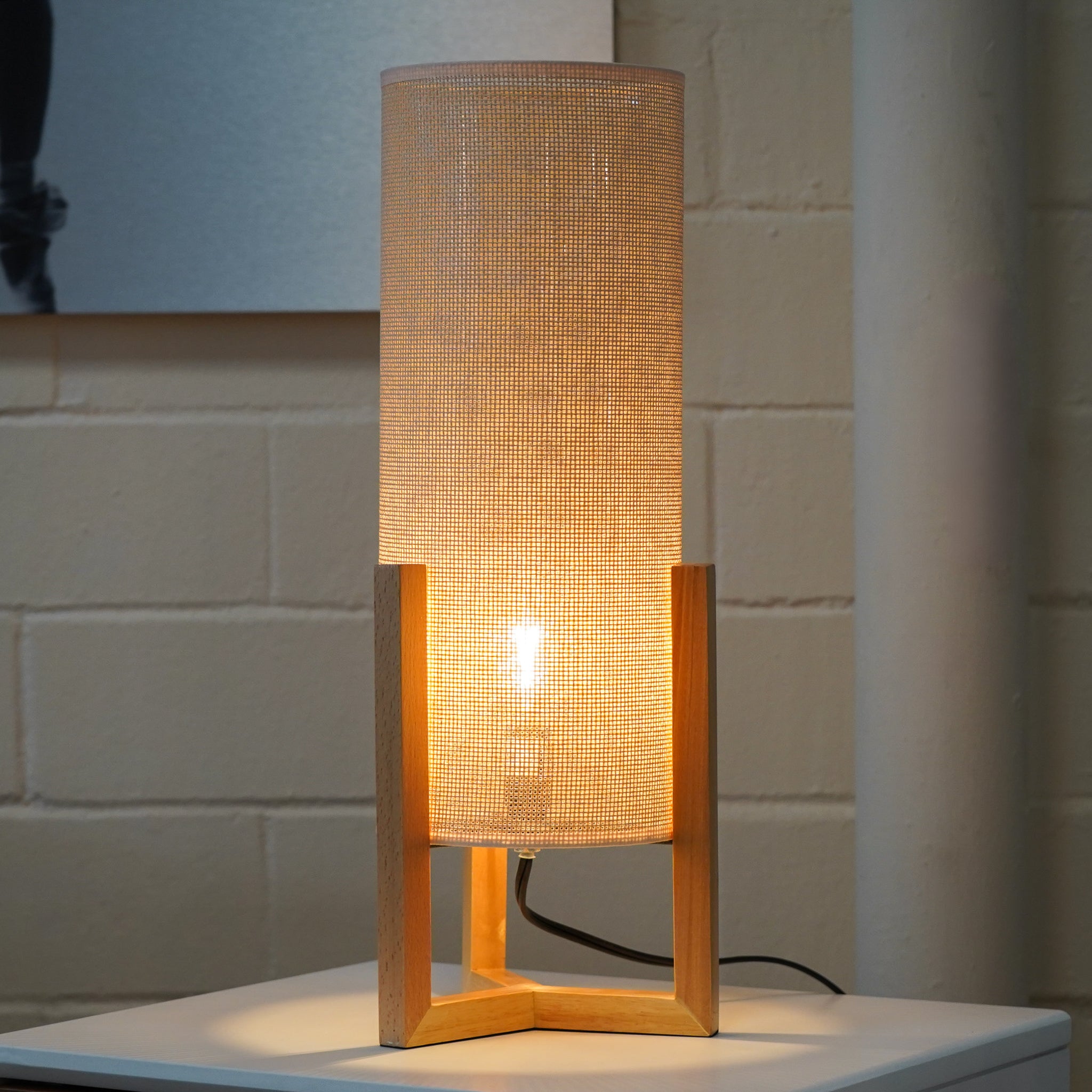 Lantern Table Lamp - Oak - Natural - MidinMod