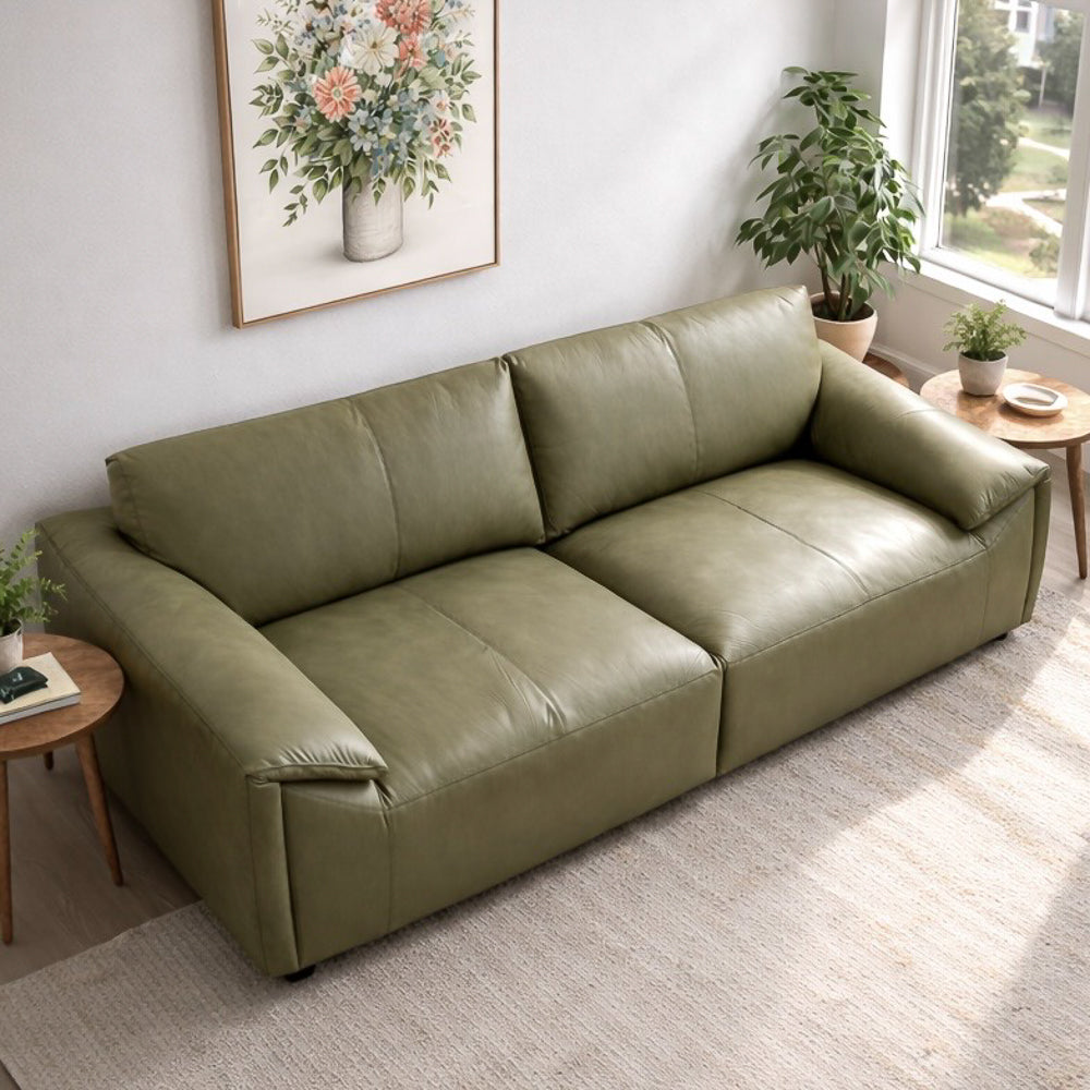 Lawson Luxury Real Leather Sofa with Pillow-Top Arms & Robust Frame | MidinMod