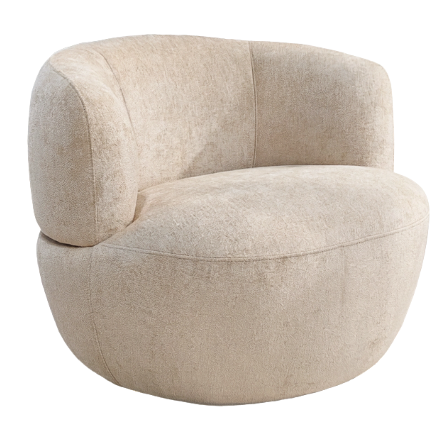 Lemon Modern Soft Chenille Swivel Accent Chair with Spherical Base - MidinMod