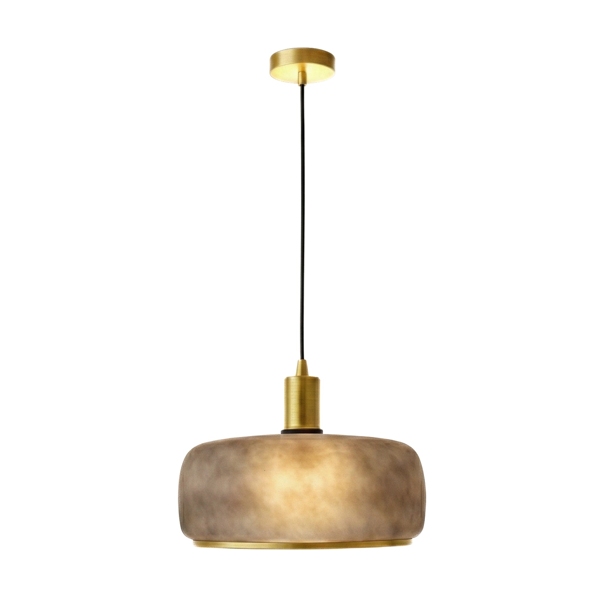 Lightwave Pendant Lamp in Black Glass and Gold | MidinMod