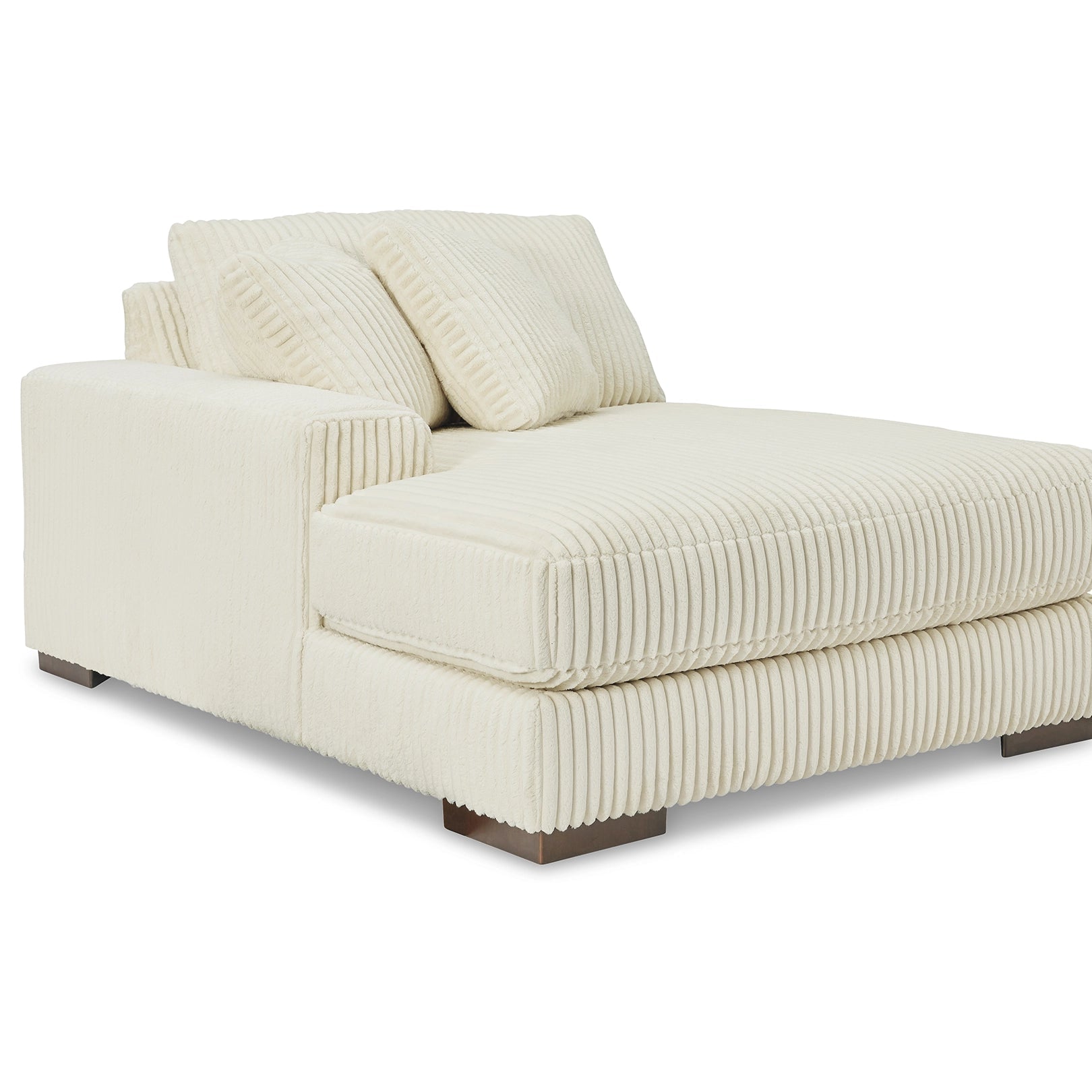 Lindyn Ivory Textured Cord Double Chaise Sectional | MidinMod