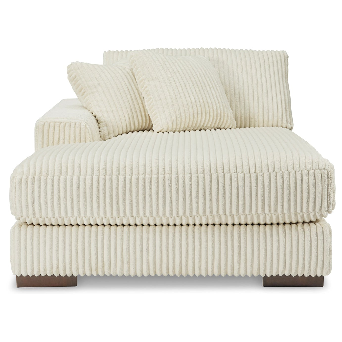 Lindyn Ivory Textured Cord Double Chaise Sectional | MidinMod