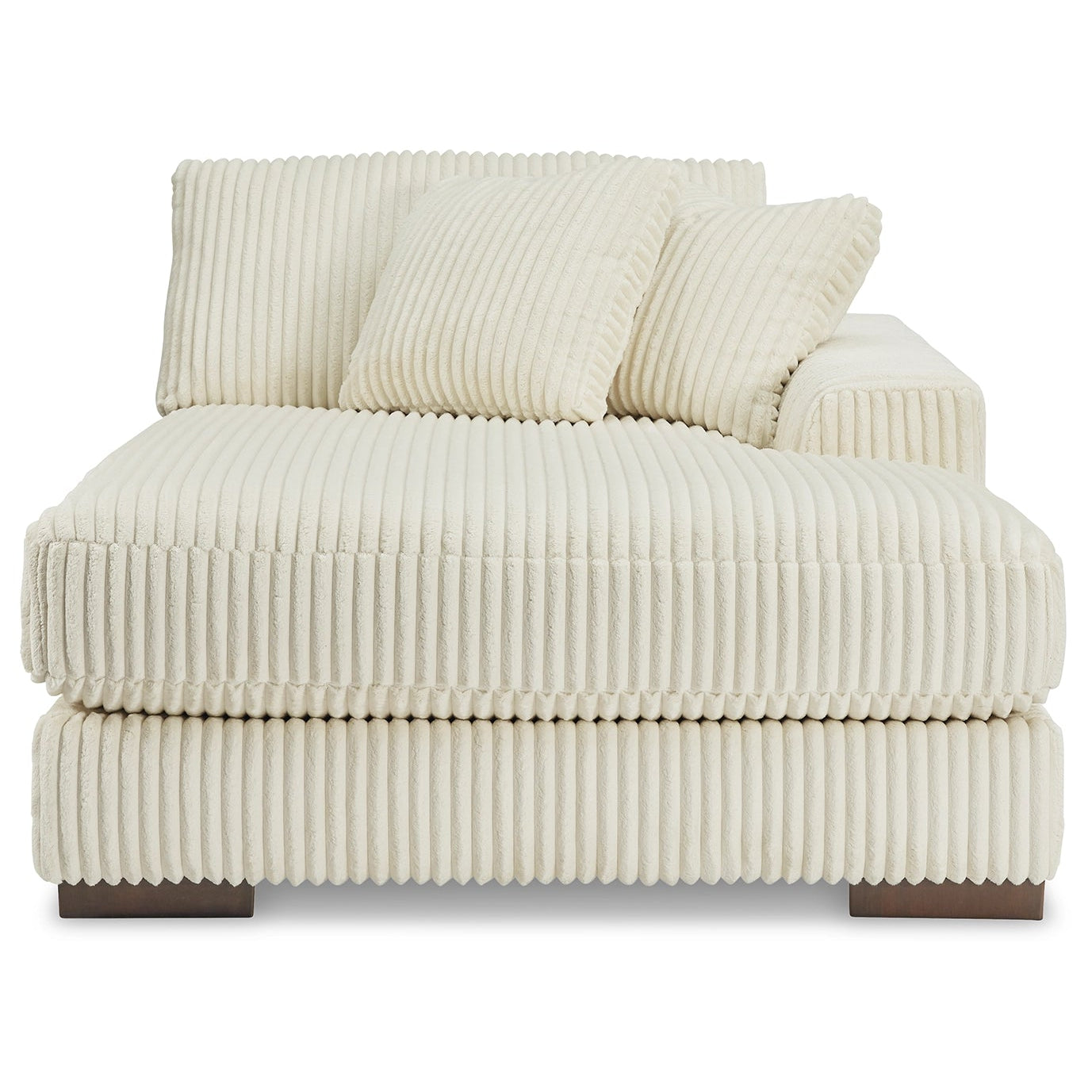 Lindyn Ivory Textured Cord Double Chaise Sectional | MidinMod